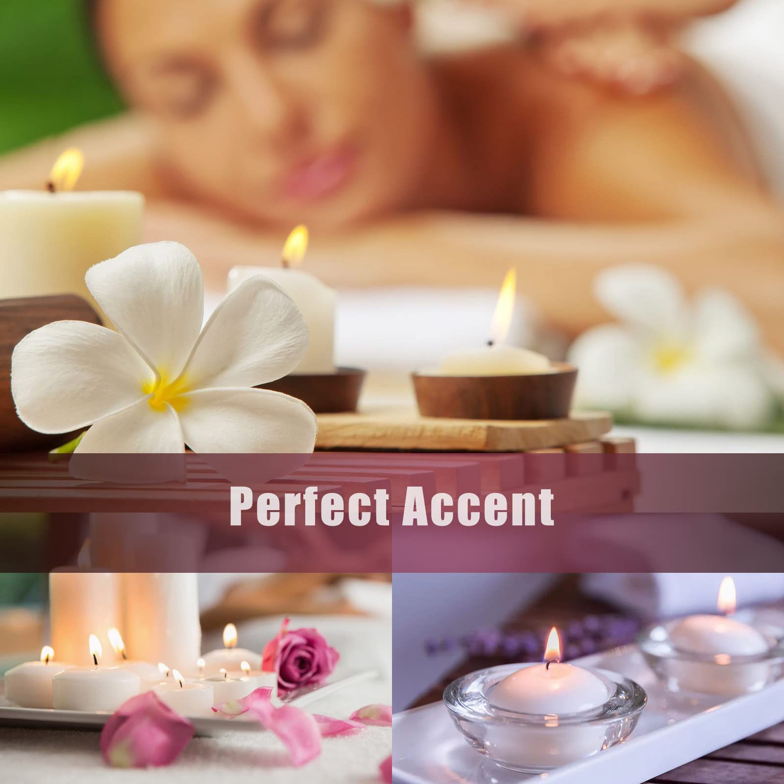 24 PCS White Floating Candles - Unscented Dripless Wax Discs for Weddings & Home Decor
