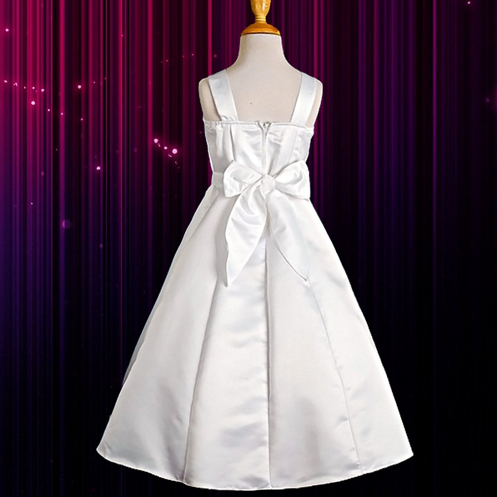 Elegant Daisy Girls' Embroidered Communion Dresses for Special Occasions & Pageants | Sizes 2-12 | Perfect for First Communion, Baptism, and Formal Events