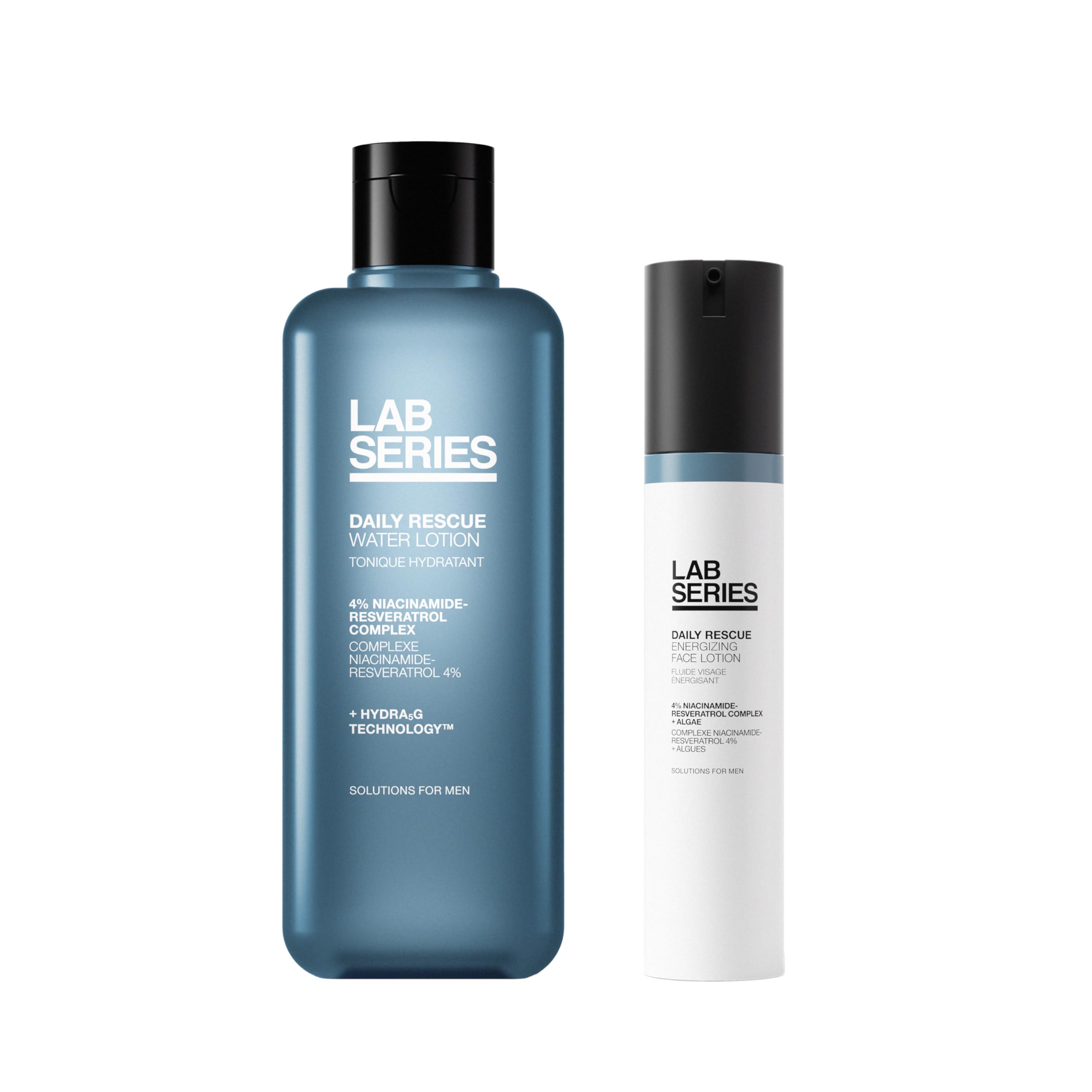Lab Series Men's Hydrating Skincare Set - Daily Rescue Bundle with Water Lotion Toner (6.7 Fl Oz) & Face Moisturizer (1.7 Fl Oz) - Perfect for Men's Daily Skincare Routine & Travel Essentials
