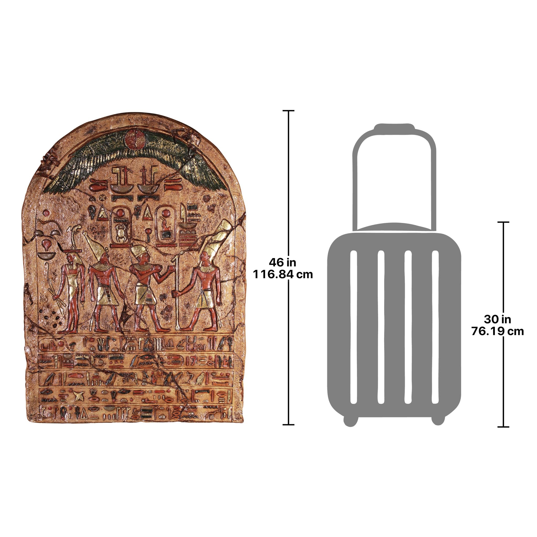 Design Toscano Egyptian Grand-Scale Ceremonial Wall Sculpture - Ancient Egypt Decor for Home, Office & Museum Displays