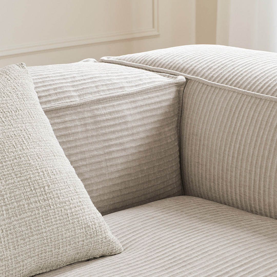 Cosima 3-Seater Sofa with Open End - Modern Living Room Furniture for Small Spaces | Perfect for Apartments, Studios & Cozy Home Decor