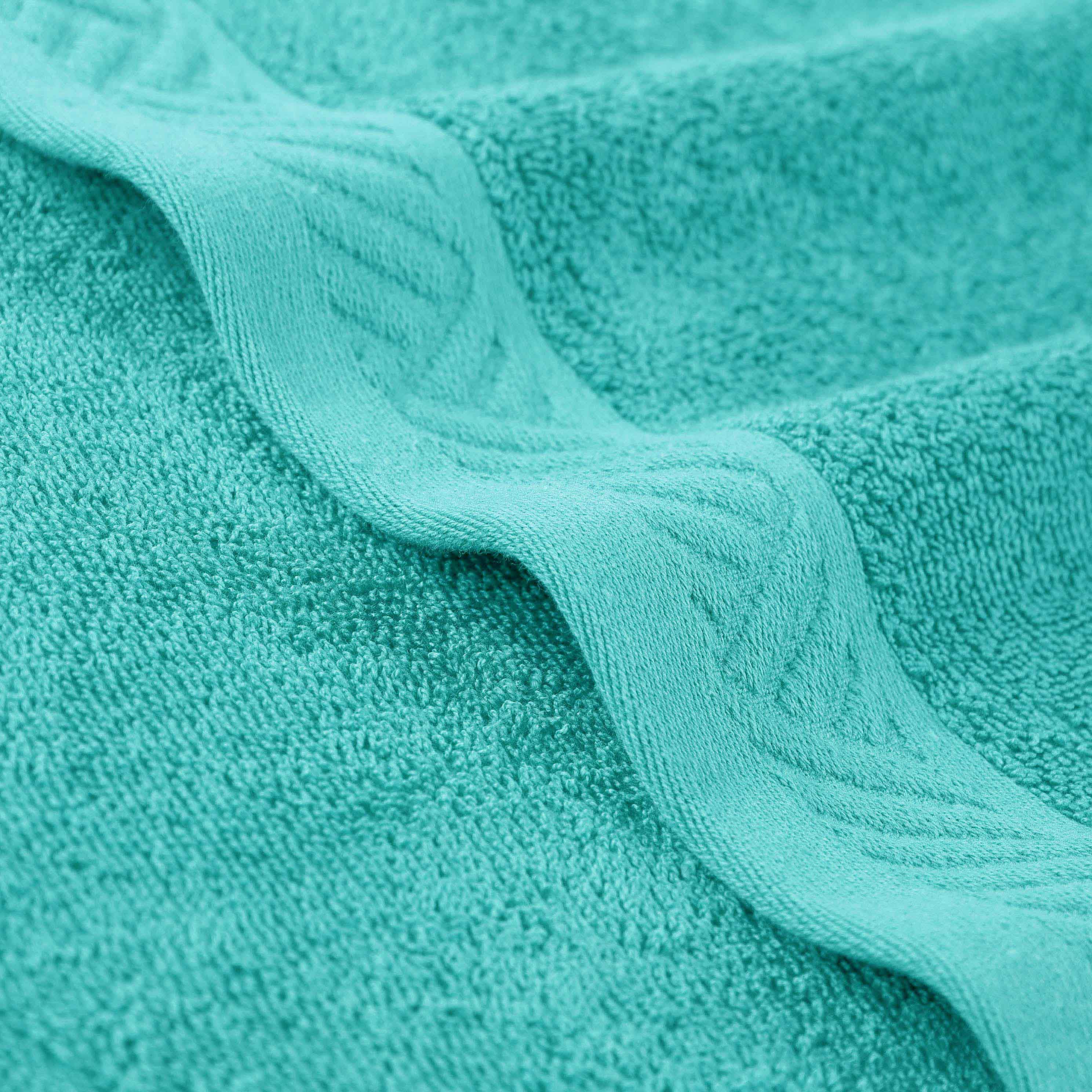 Luxury 6-Piece Egyptian Cotton Towel Set - Basketweave Jacquard & Solid Design - Ultra Soft & Absorbent Bath Towels for Spa, Hotel, or Home Use