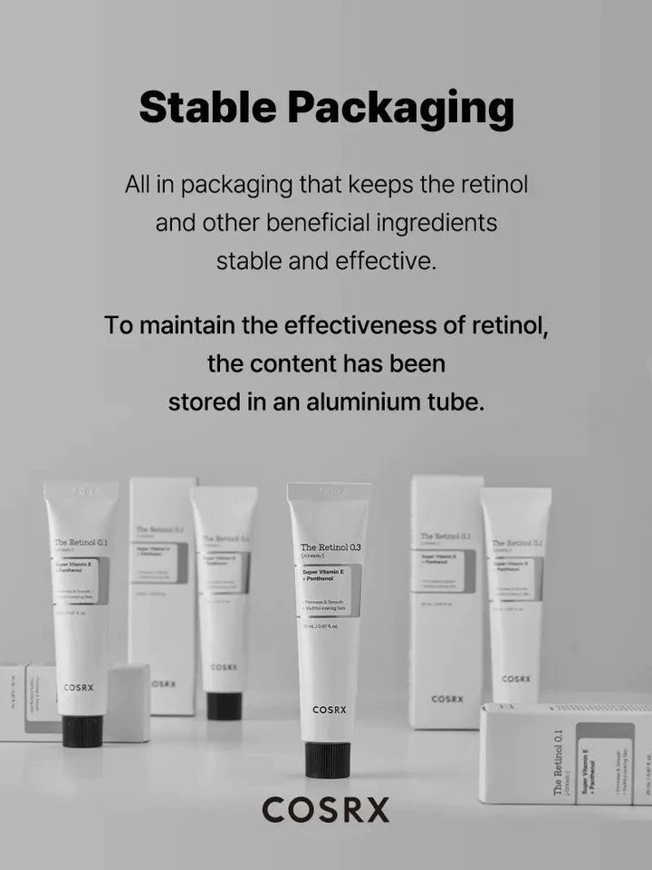 COSRX The Retinol 0.3 Cream 20ml - Anti-Aging Face Moisturizer for Wrinkles & Fine Lines - Perfect for Night Skincare Routine & Dry Skin Care