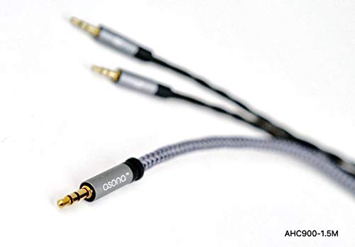 Asona Dual 2.5mm to 3.5mm Headphone Adapter Cable - Gold Plated Audio Connector for HiFi Headphones, DJ Equipment & Home Theater Systems (Open Box) - Perfect for Studio Recording, Gaming & Travel Use