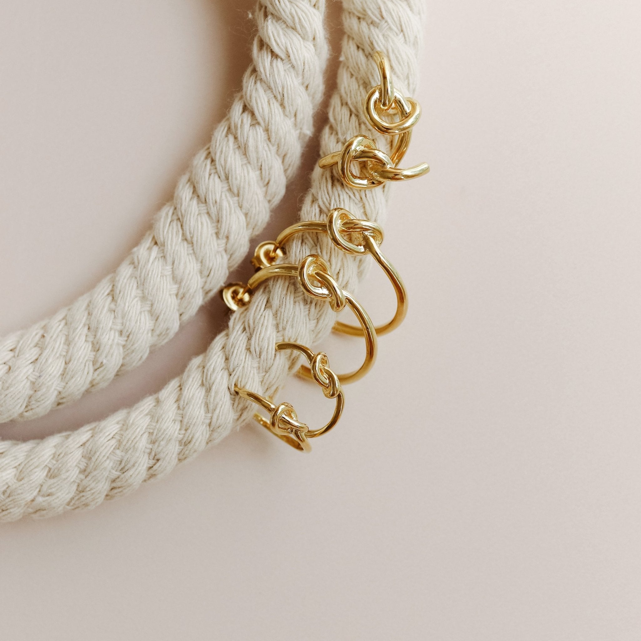 POISE Knot Hoops Earrings for Women - 14K Gold Plated Dainty Hoop Earrings - Perfect for Everyday Wear, Parties & Gifts