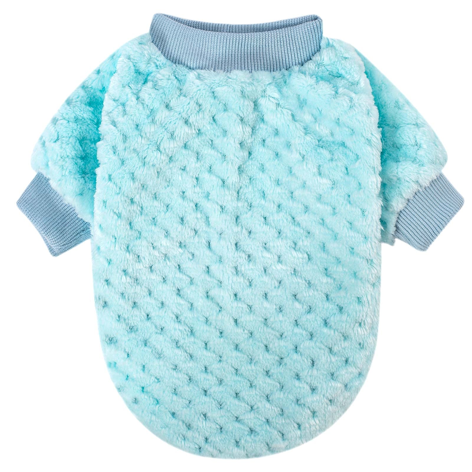 2 Pack Warm Soft Flannel Dog Sweaters for Small & Medium Dogs or Cats - Cozy Pet Clothes for Winter, Dog Shirt Coat Jacket (X-Large, Grey + Sky Blue) | Perfect for Indoor & Outdoor Use, Daily Walks, and Cold Weather Protection