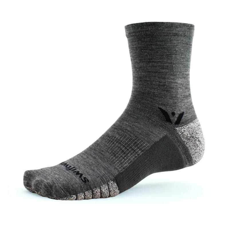Swiftwick Flite XT Trail Five Crew Socks - Moisture-Wicking Hiking & Running Socks for Men & Women - Perfect for Outdoor Adventures, Trail Running & Long-Distance Hiking