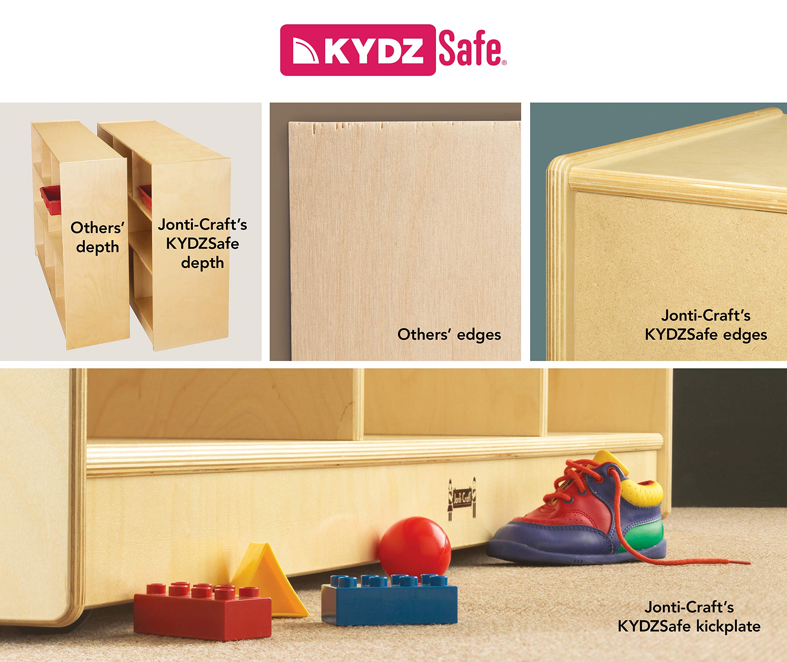 Jonti-Craft 0725JC Super-Sized Mobile Storage Unit with Wheels - No Bins Included - Ideal for Classroom, Daycare & Home Organization