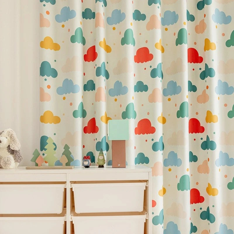 Whimsical Cloud Dreams Custom Nursery Room Curtains - Soft Blackout Window Drapes for Baby's Room Decor & Nursery Theme Ideas