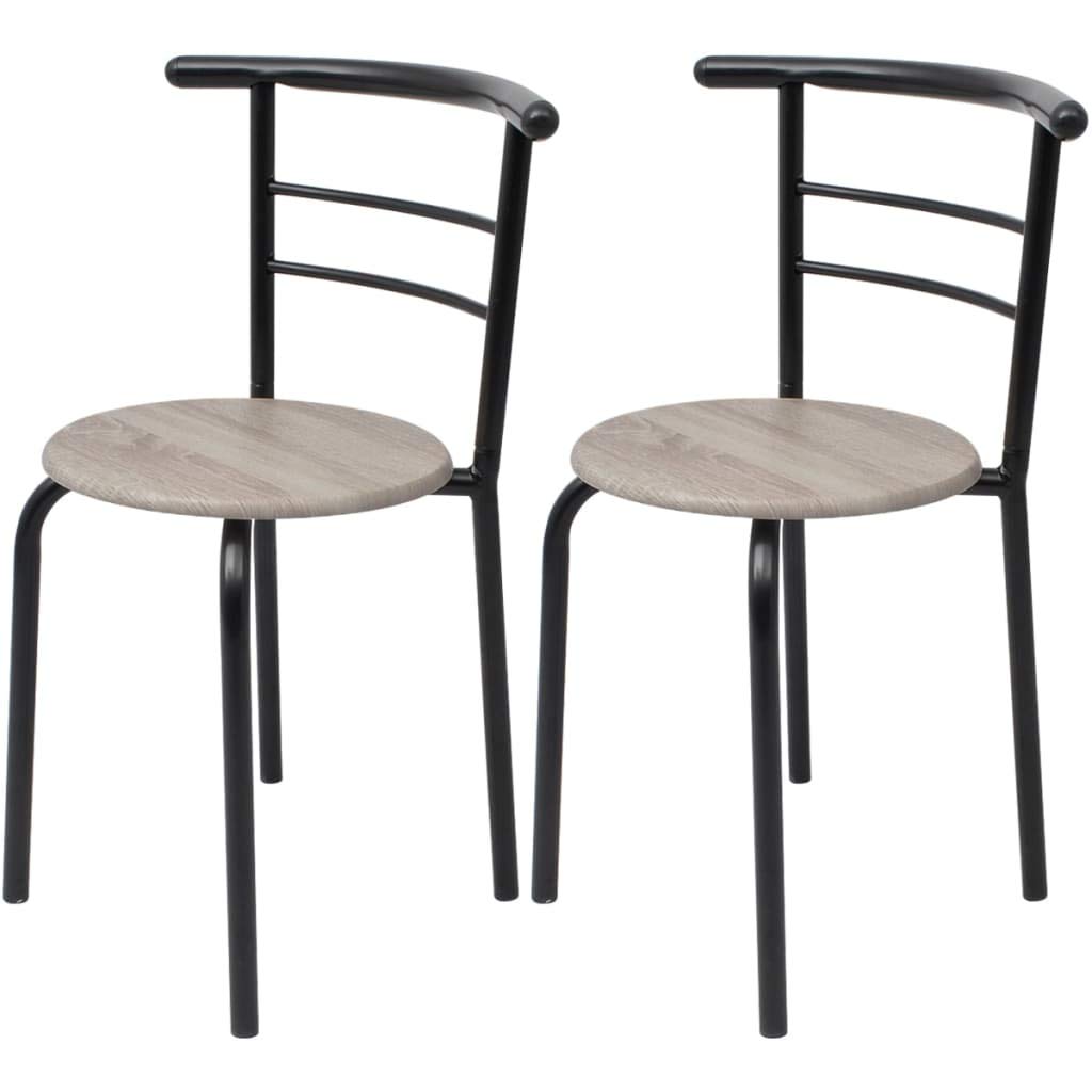 FAMIROSA Breakfast Bar Set - 3-Piece MDF Counter Height Table & Stools for Kitchen, Dining Room, or Small Space - Modern Home Furniture for Breakfast Nook, Apartment, or Condo