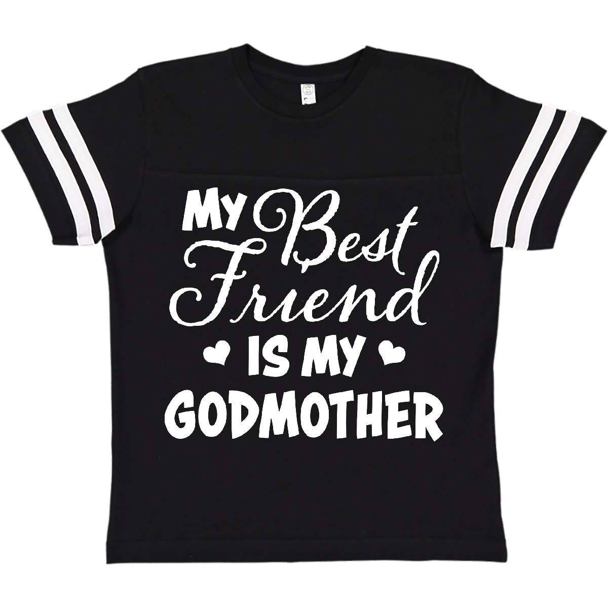 Inktastic My Best Friend is My Godmother with Hearts Youth T-Shirt - Perfect for Birthdays, Family Gatherings, and Casual Outings