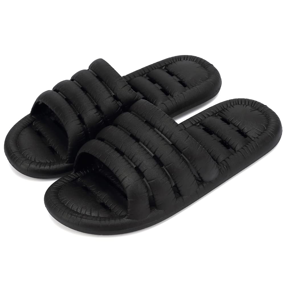FINLEOO Quick-Drying Shower Sandals for Men & Women - Non-Slip Bathroom Slippers with Drainage Holes, Soft Sole Gym Slippers for Home, Spa, Pool & Beach Use