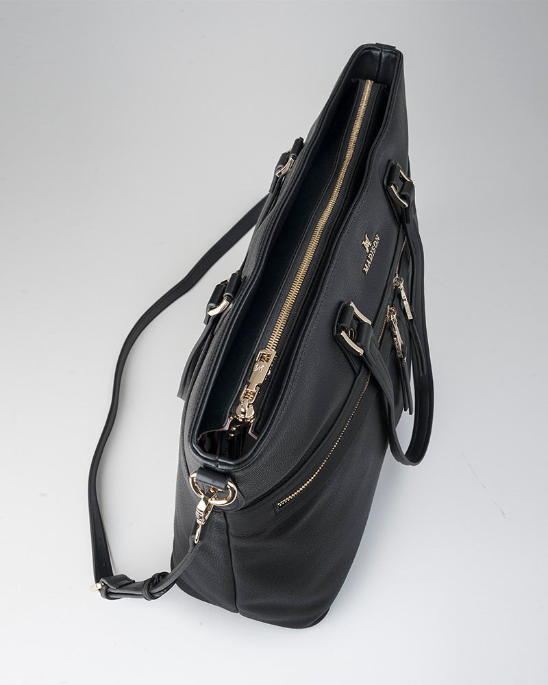 Stylish Trish Laptop Tote Bag for Women - Professional Work Bag with Adjustable Crossbody Strap - Perfect for Office, Business Travel & Daily Commute