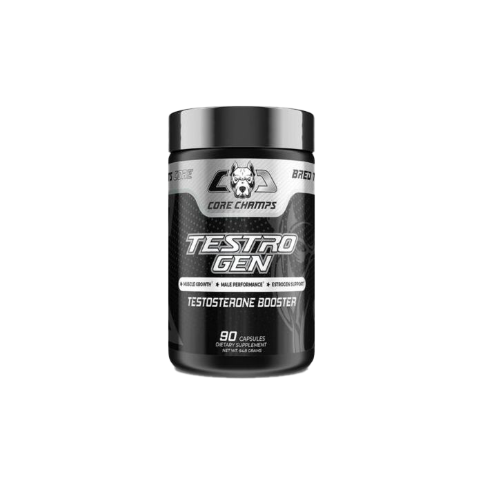 Core Champs Testro Gen - Natural Testosterone Booster for Men | Muscle Growth, Energy & Performance Enhancement | Gym, Workout & Fitness Supplement
