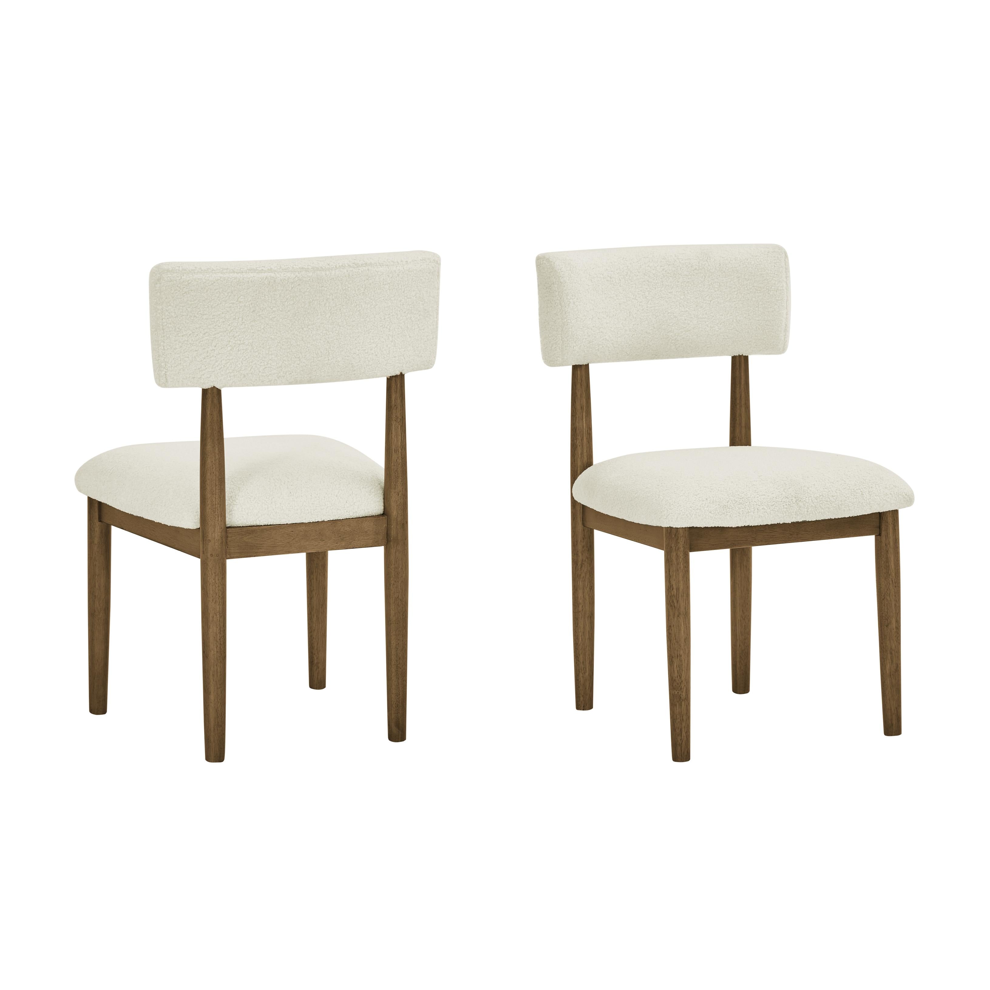 Roundhill Furniture Ellis Boucle Upholstered Dining Chairs Set of 2 - Modern Velvet Accent Chairs for Kitchen, Dining Room & Home Decor