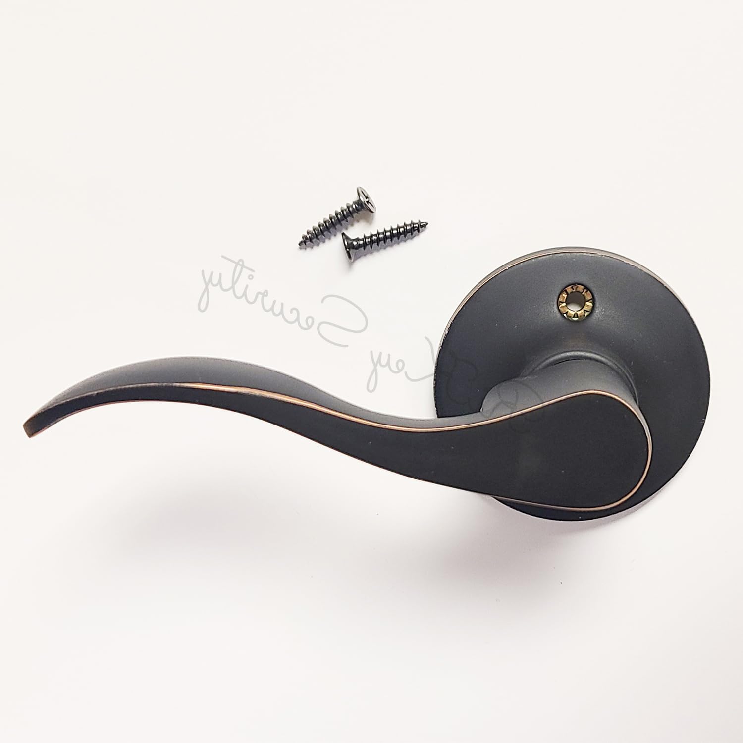 20 Pack New Wave Style Oil-Rubbed Bronze Door Lever Handles - Durable Closet & Room Door Hardware for Home, Office & Commercial Use