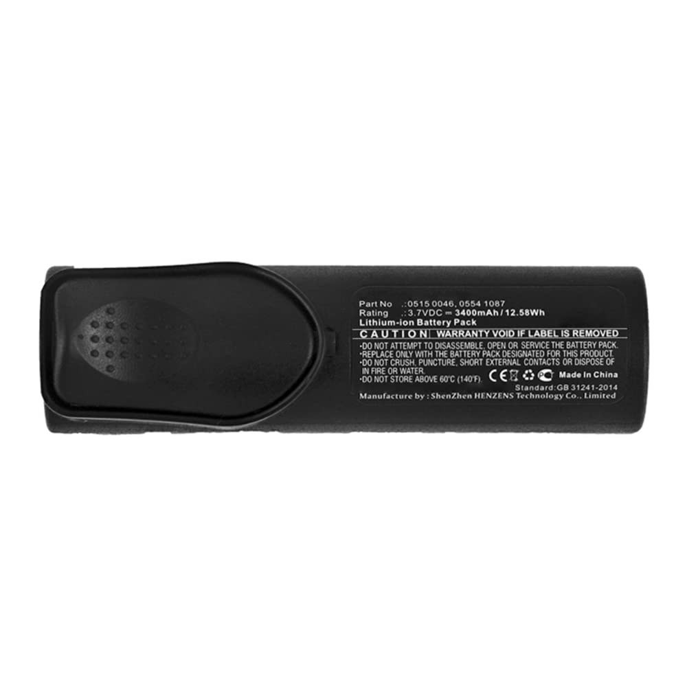 Synergy Digital Testo 0515 0046 Battery - 3.7V 3400mAh Li-ion for Digital Equipment
