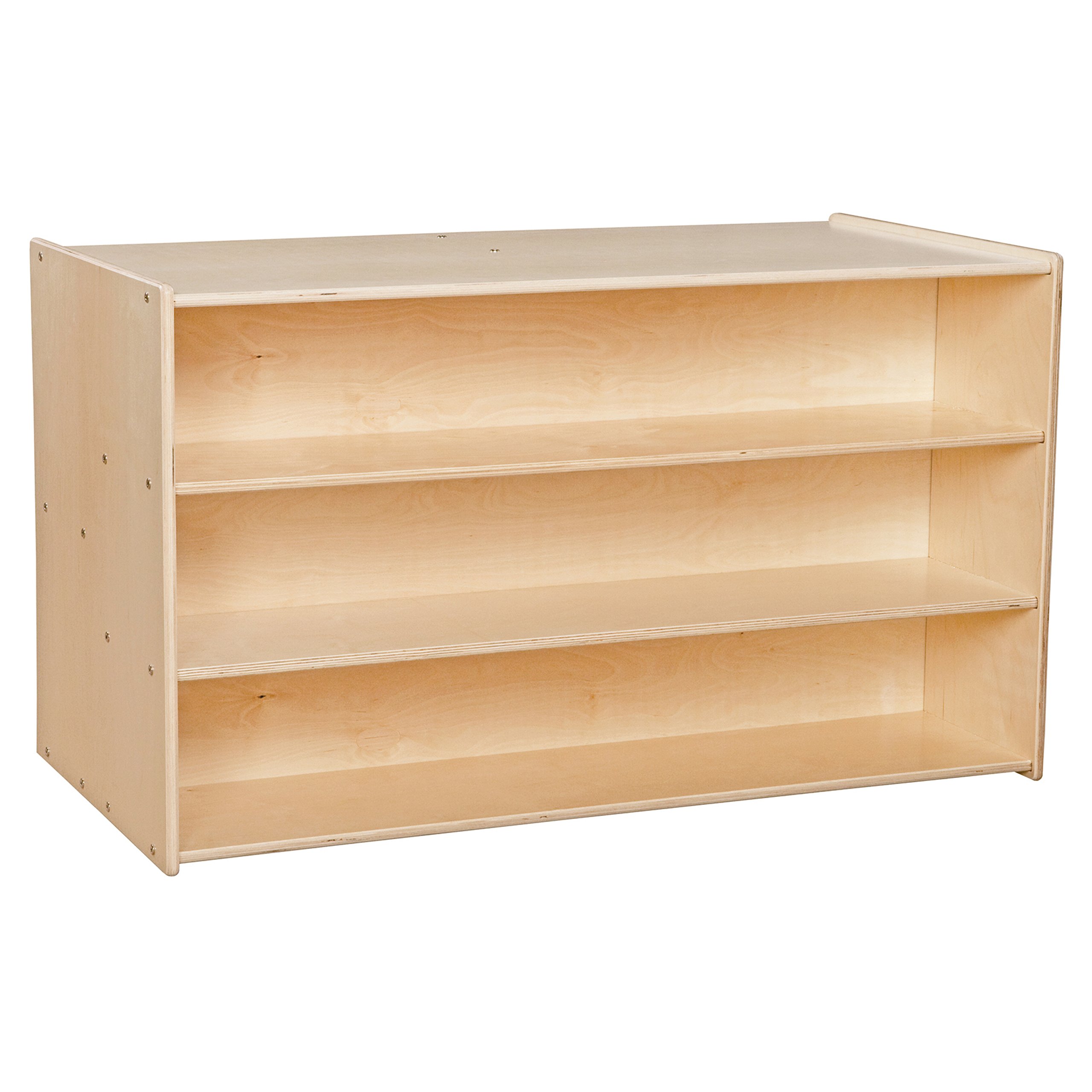 Contender Multi Storage Island Unit with 12 Cubbies & 3 Shelves - Natural Wood Organizer for Books, Art Supplies, Craft Storage | Kids Room, Classroom & Home Office Organization Solution