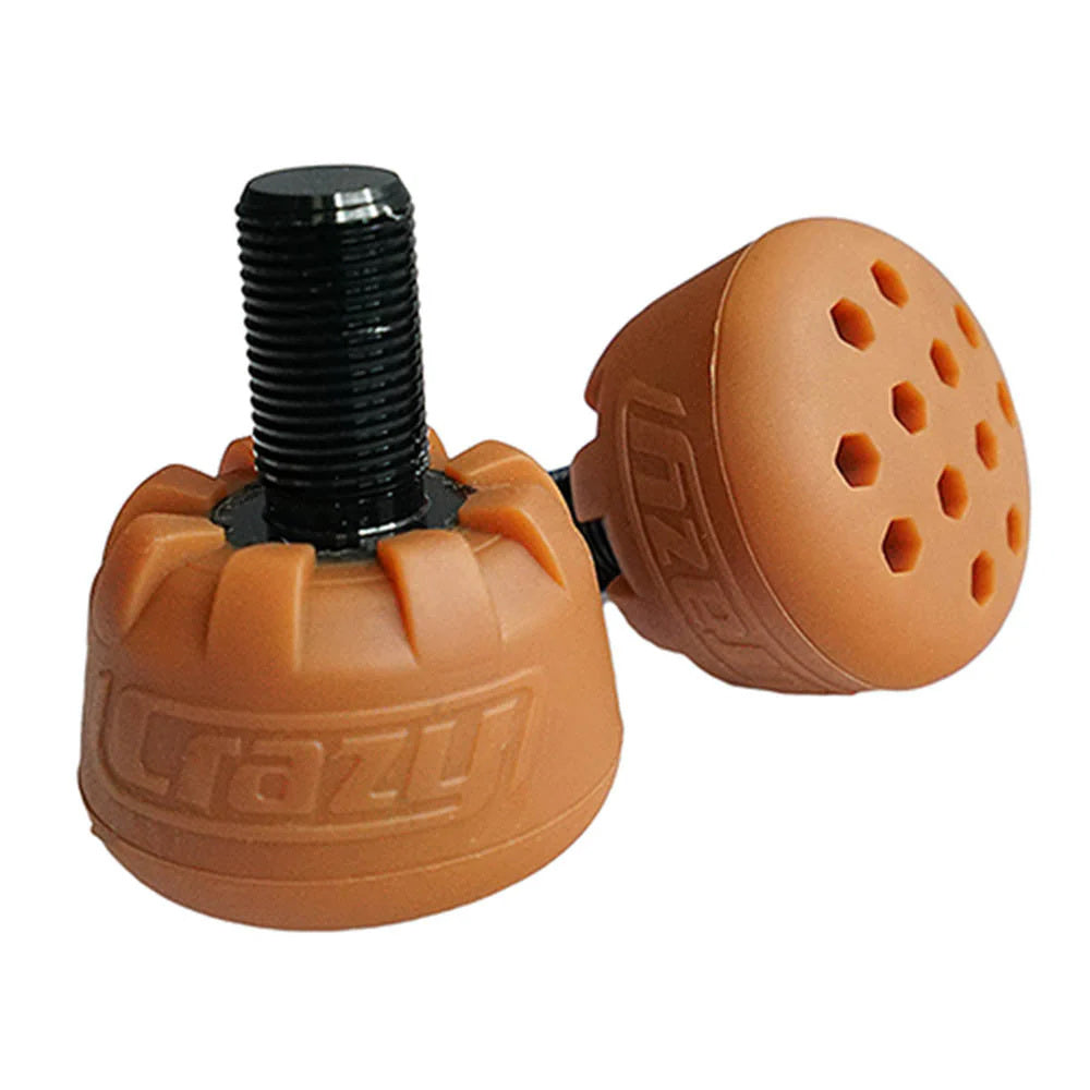 Crazy Bounce Toe Stops - Premium Roller Skate Stoppers for Derby & Artistic Skating - Durable Rubber Toe Guards for Roller Skates & Rollerblades