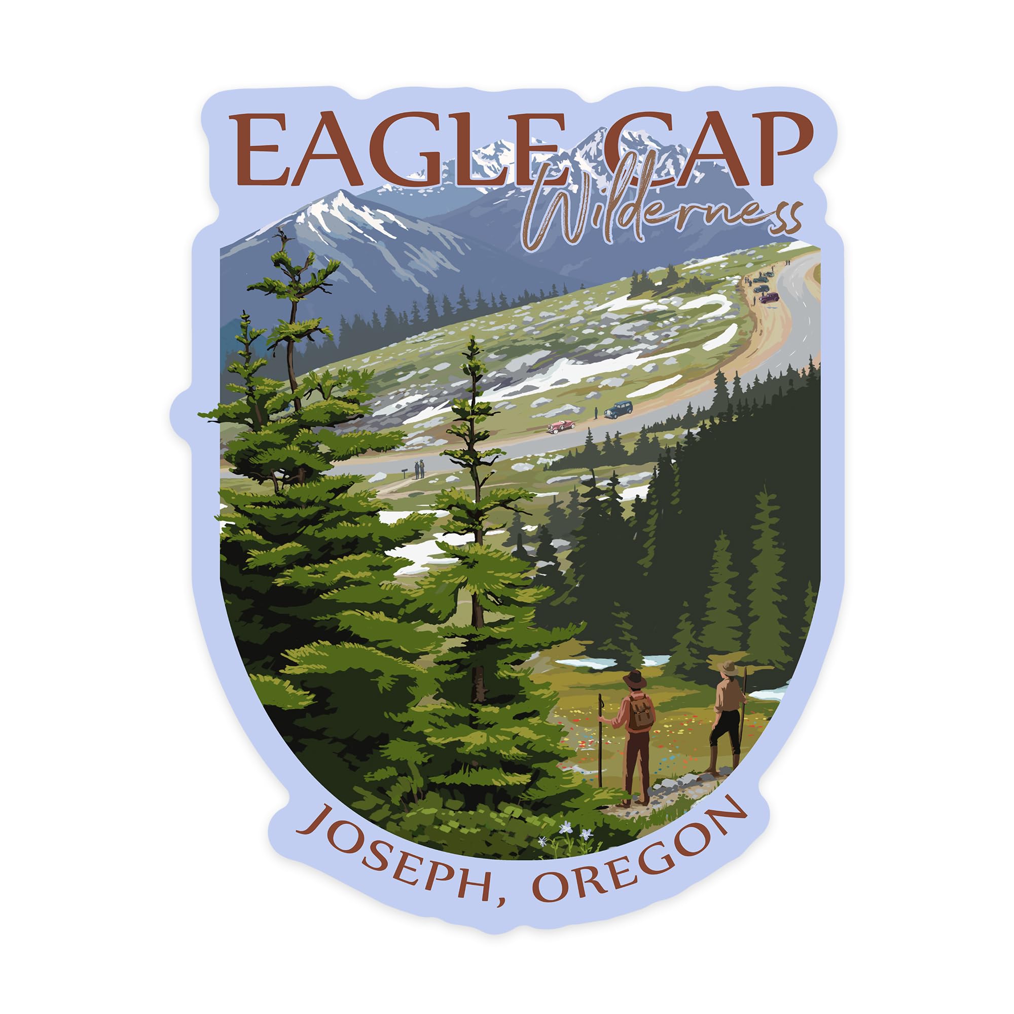 Joseph Oregon Eagle Cap Wilderness Vinyl Stickers - 1 to 3 Inch Waterproof Die-Cut Decals for Cars, Water Bottles, Laptops & Coolers - Perfect for Hiking Gear, Trail Ridge Road Adventures & Outdoor Enthusiasts