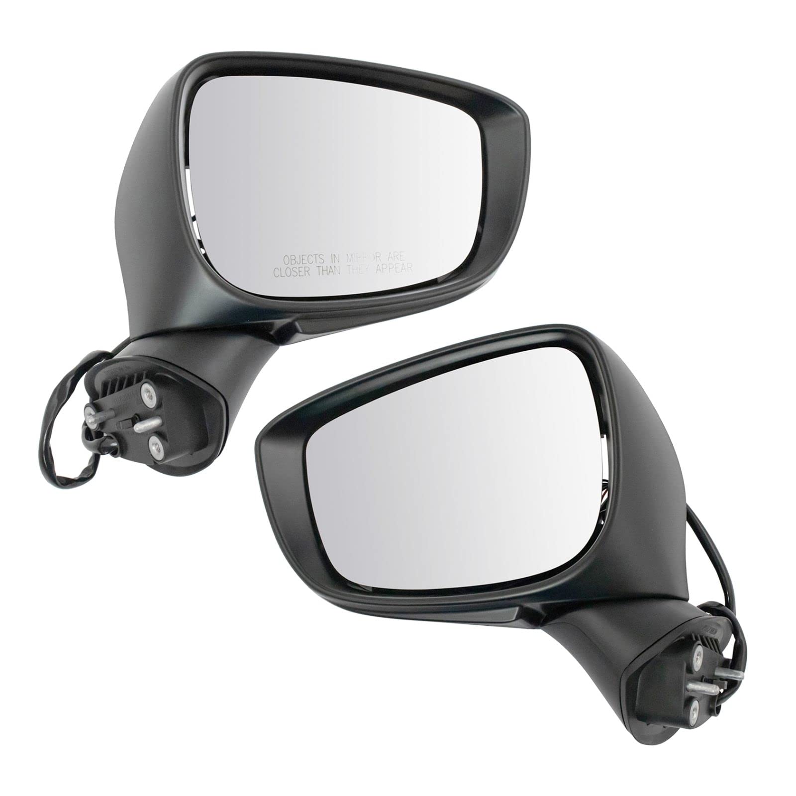 Heated Side Mirror Set for Driver & Passenger - Compatible with 2016-2021 Mazda CX-3 (MA1320209, MA1321209) - No Blind Spot Indicator - Perfect for Winter Driving & Enhanced Visibility