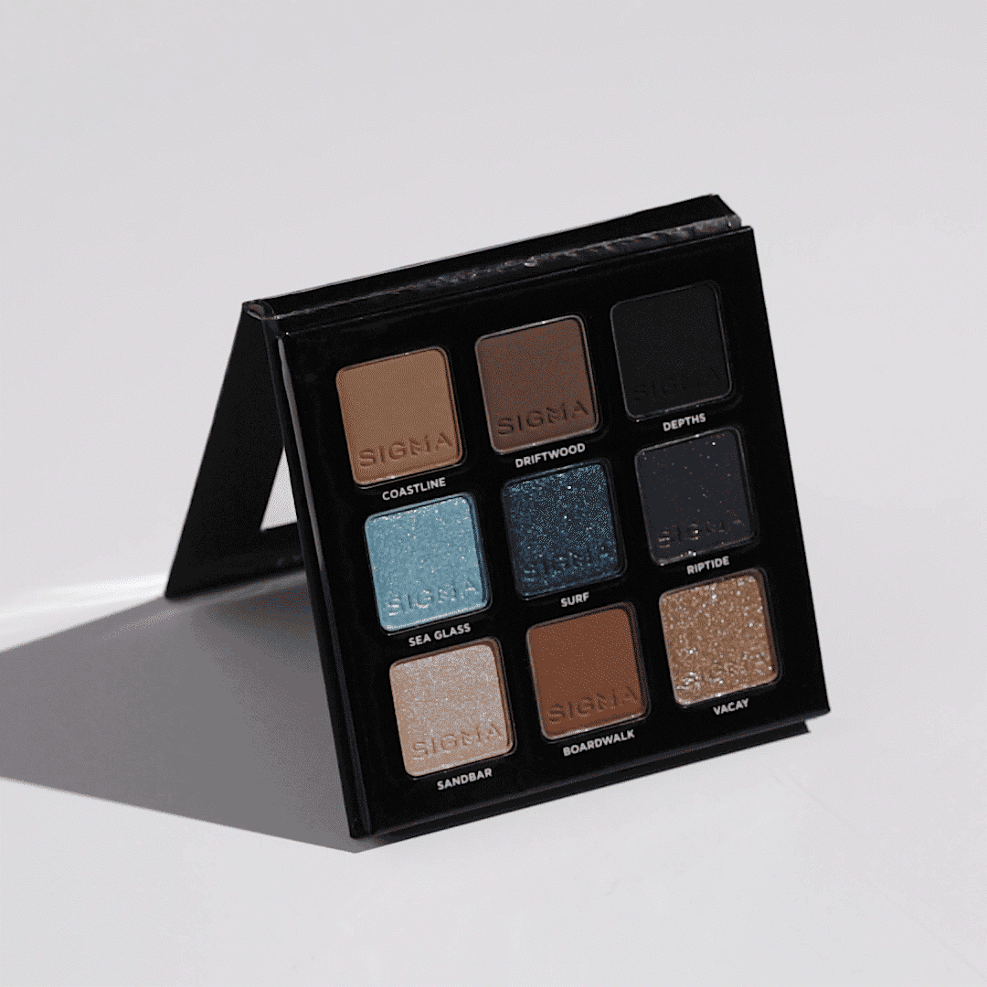 Beachy Eyeshadow Palette - 12 Vibrant Waterproof Shades for Summer Makeup | Perfect for Beach Vacations, Pool Parties & Tropical Getaways