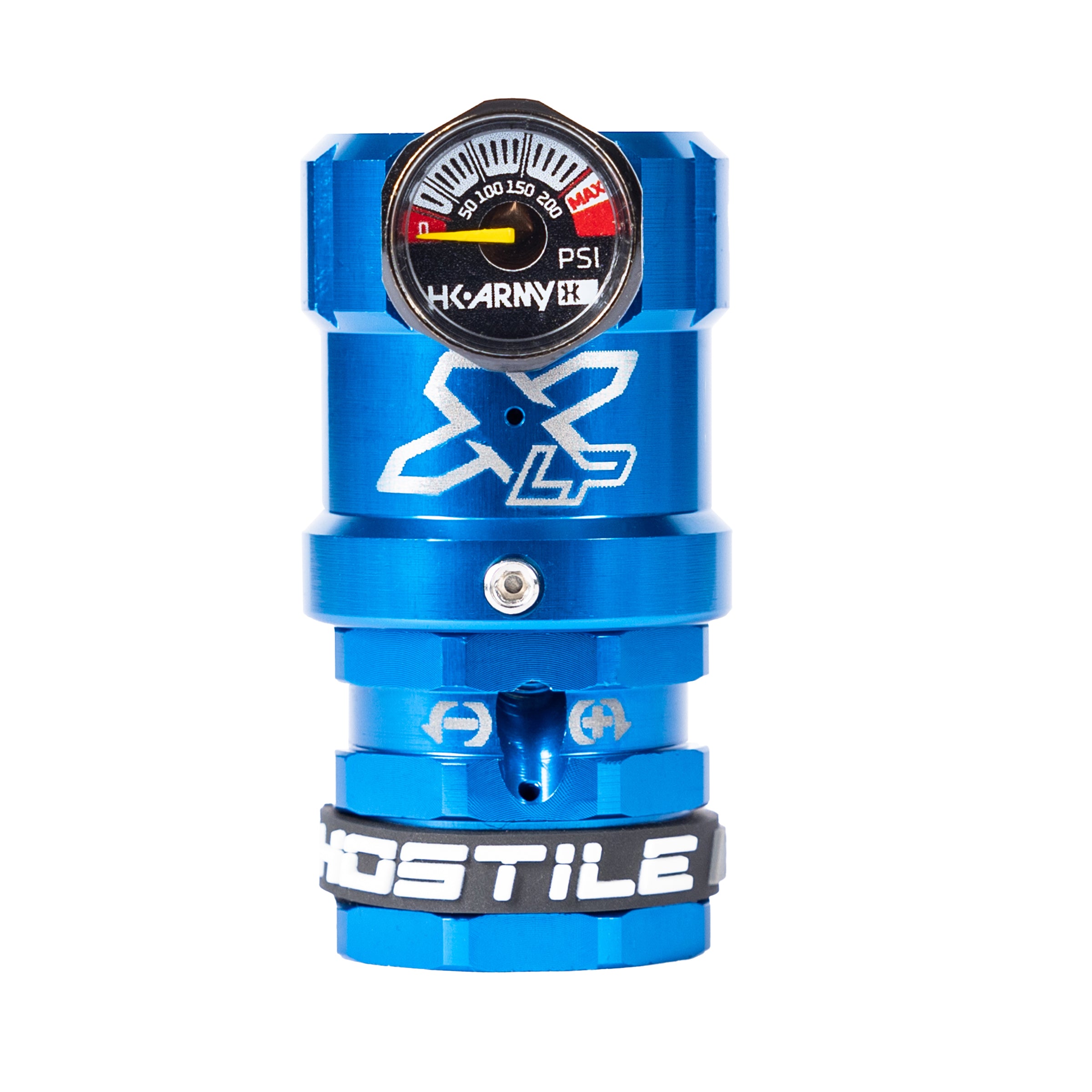 Hostile® XLP Regulator with Side Port Quick Disconnect - Blue - Perfect for Air Compressors, Paintball Guns & Pneumatic Tools