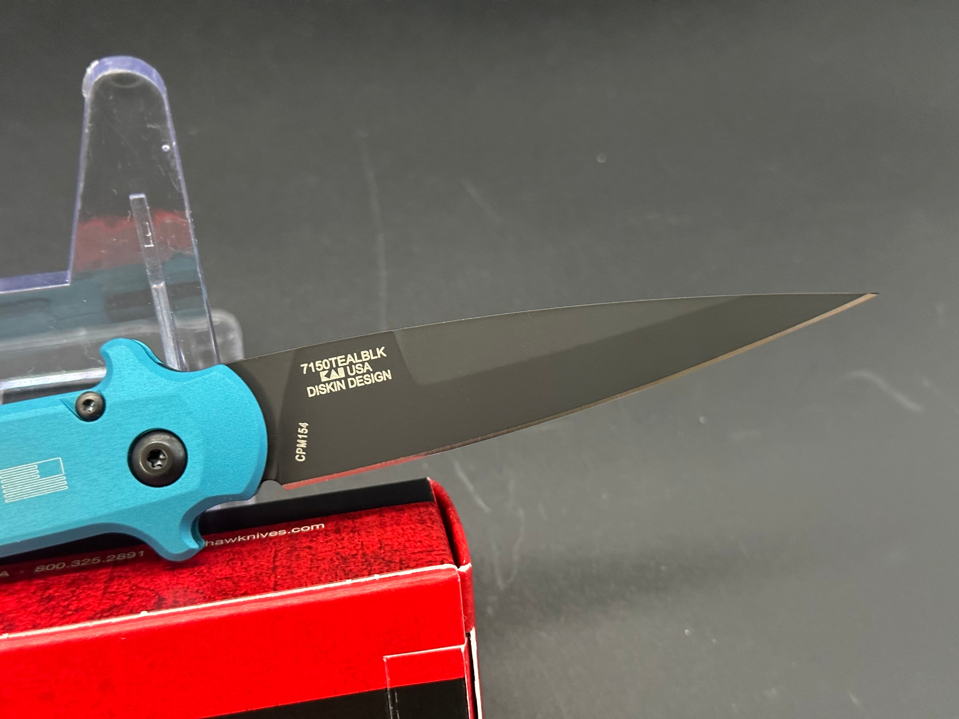 Kershaw Launch 8 Automatic Knife - Teal Aluminum Handle - EDC Pocket Knife for Everyday Carry, Outdoor Activities & Camping