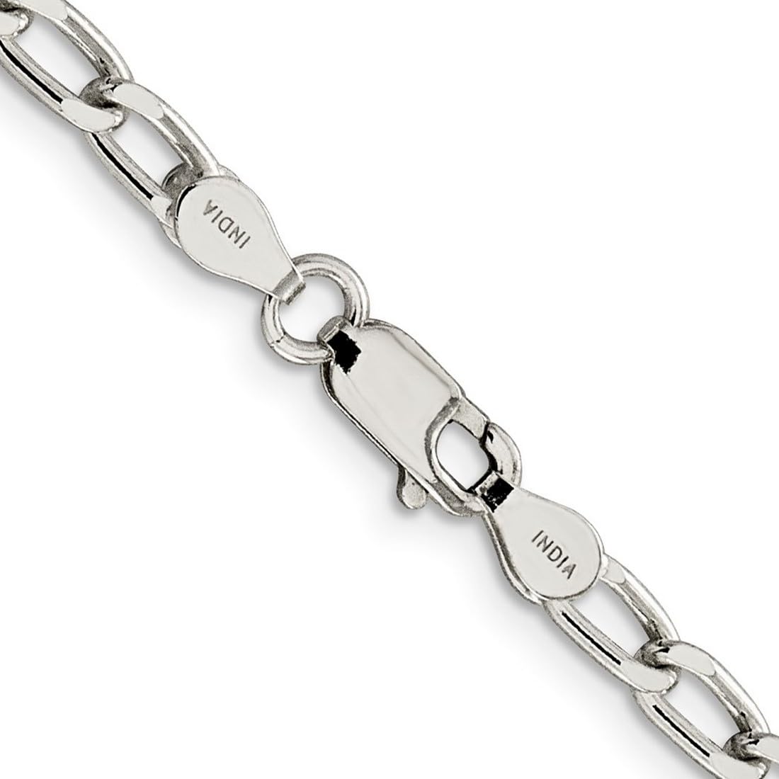 925 Sterling Silver Open Link Chain Necklace for Women & Men - Adjustable Length 16