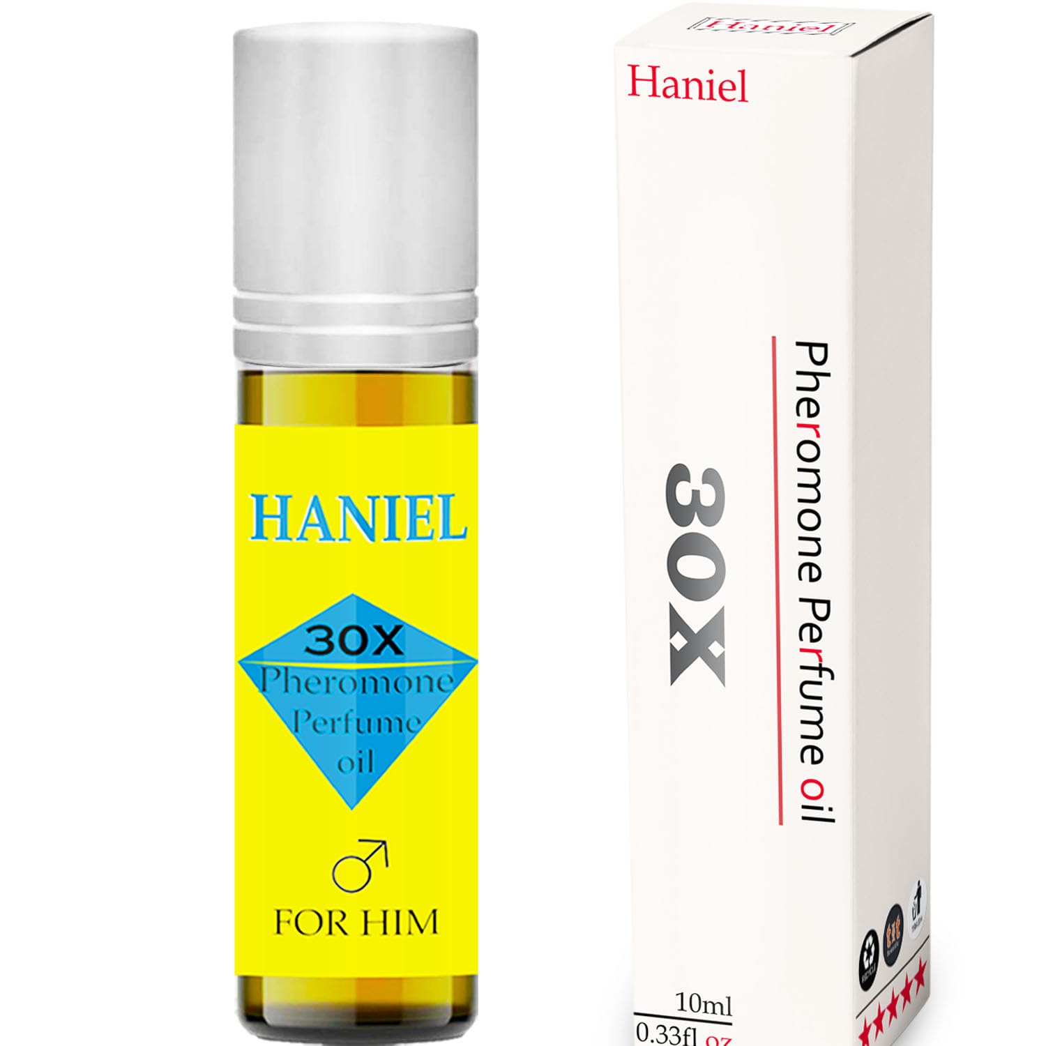 Haniel Roll-On Pheromone Cologne for Men - Original Perfume Oil with Masculine Magnetism, Attraction Boosting Scent | Perfect for Dates, Nightlife & Confidence Enhancement