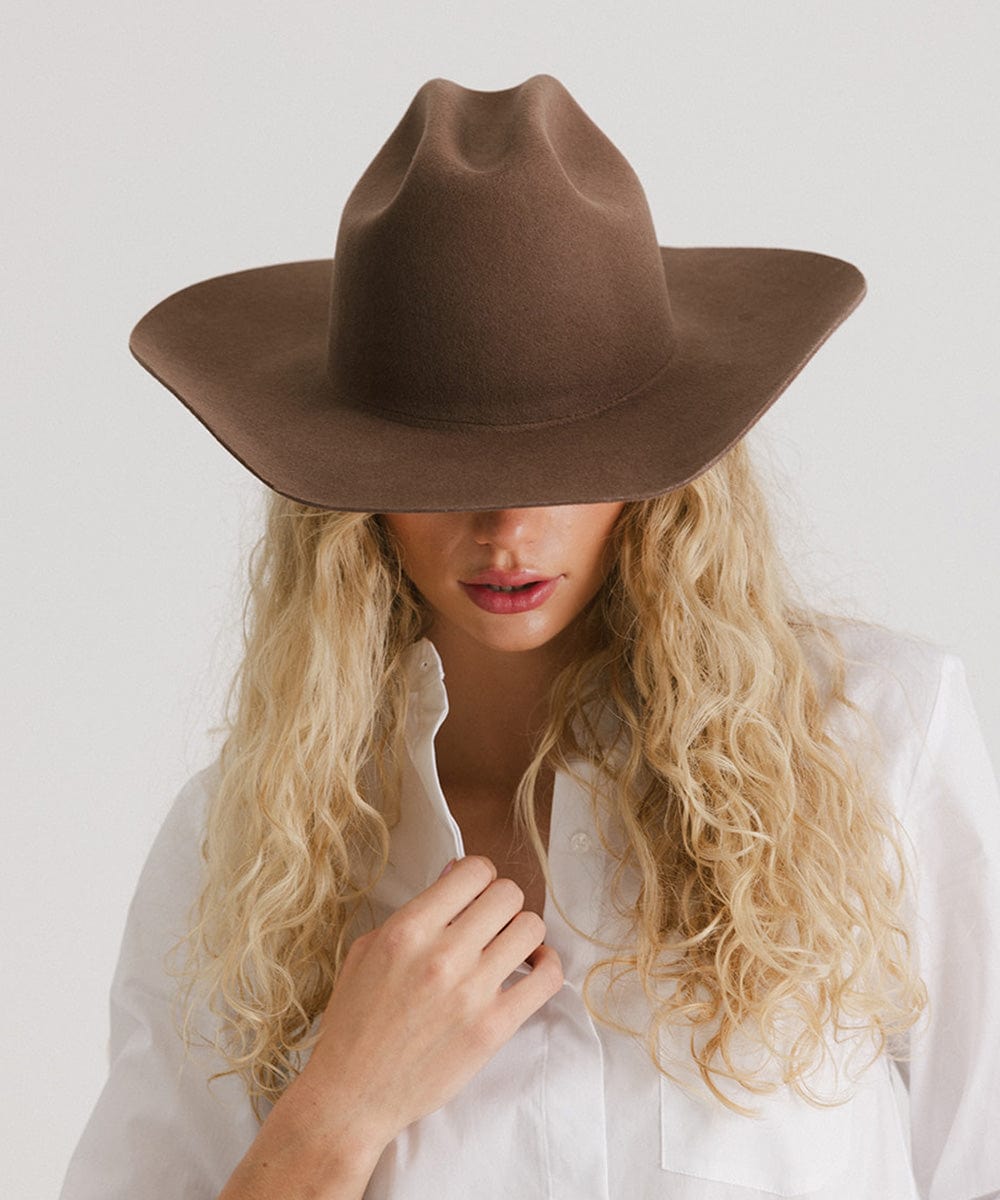 Teddy Cattleman Cowboy Hat for Men & Women - Western Style Felt Cowboy Hat with Adjustable Chin Strap - Perfect for Rodeo, Country Music Festivals & Outdoor Adventures