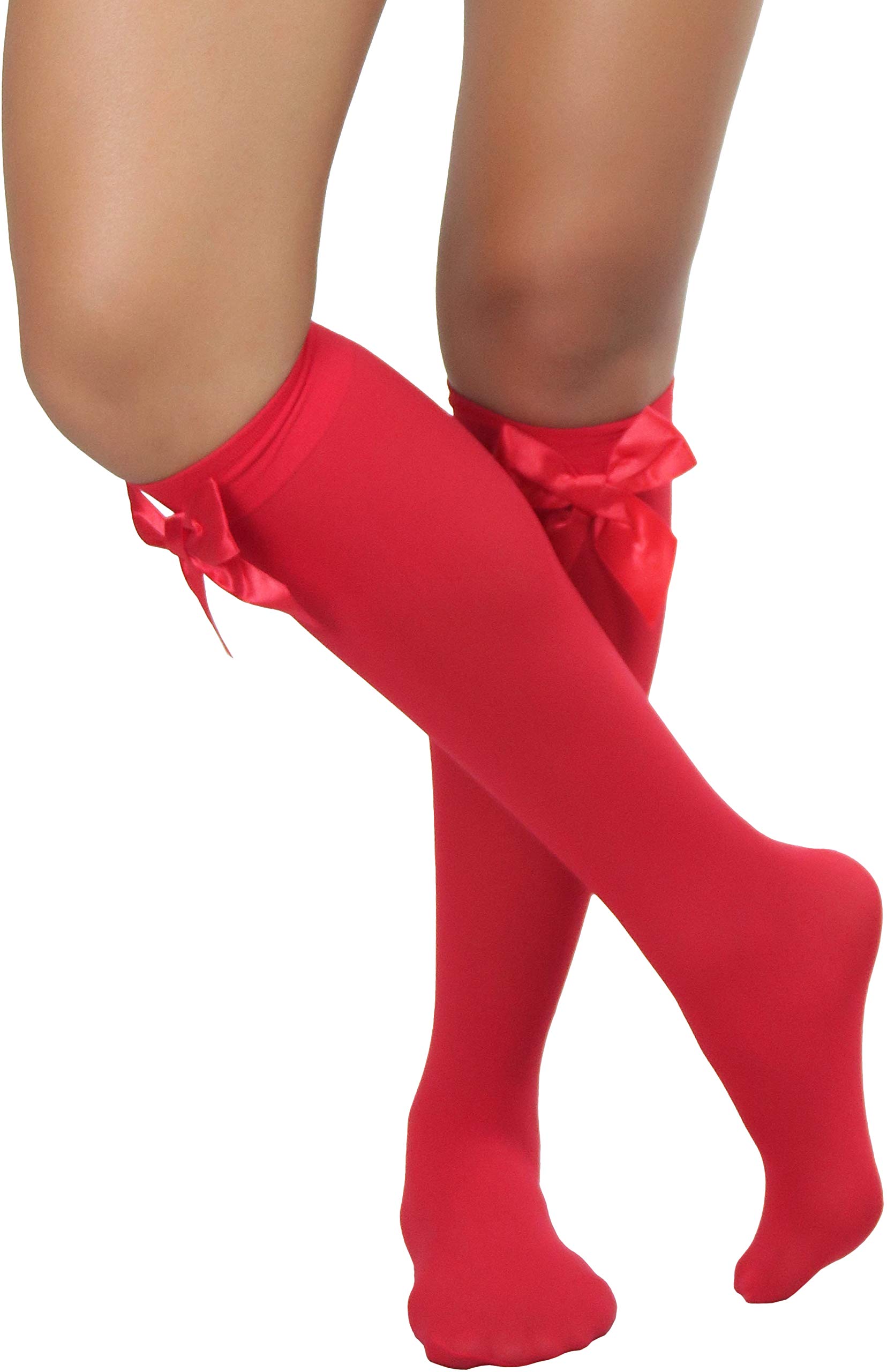 ToBeInStyle Women's Fashion Opaque Nylon Knee High Socks - Warm Winter Socks for Women, Non-Slip Comfortable Crew Socks - Perfect for Boots, Office, Casual Wear & Cold Weather Outfits
