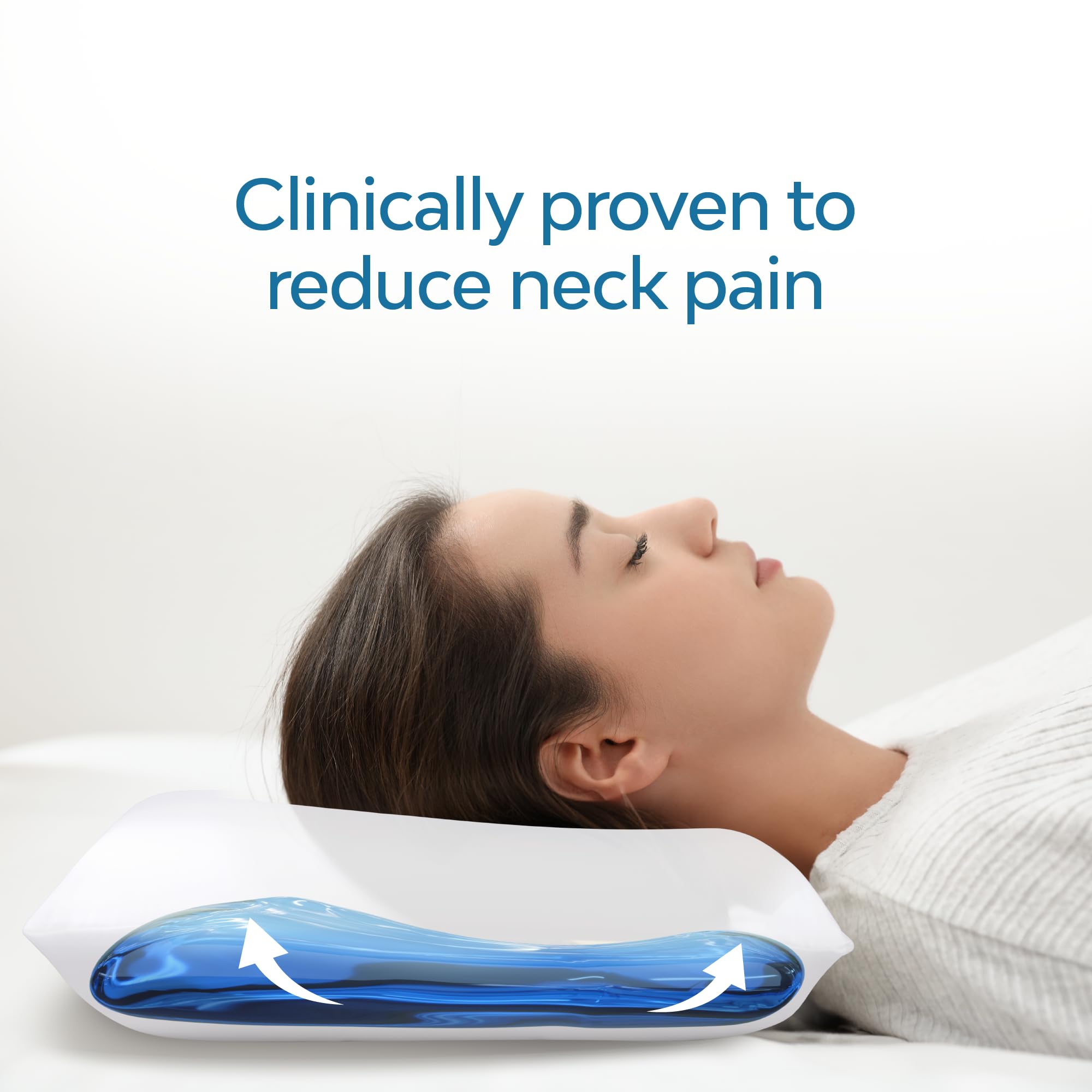 Premium Fiber & Foam Water Pillow Pack - Cooling Comfort for Hot Sleepers, Neck Pain Relief - Perfect for Side Sleepers, Travel & Home Use