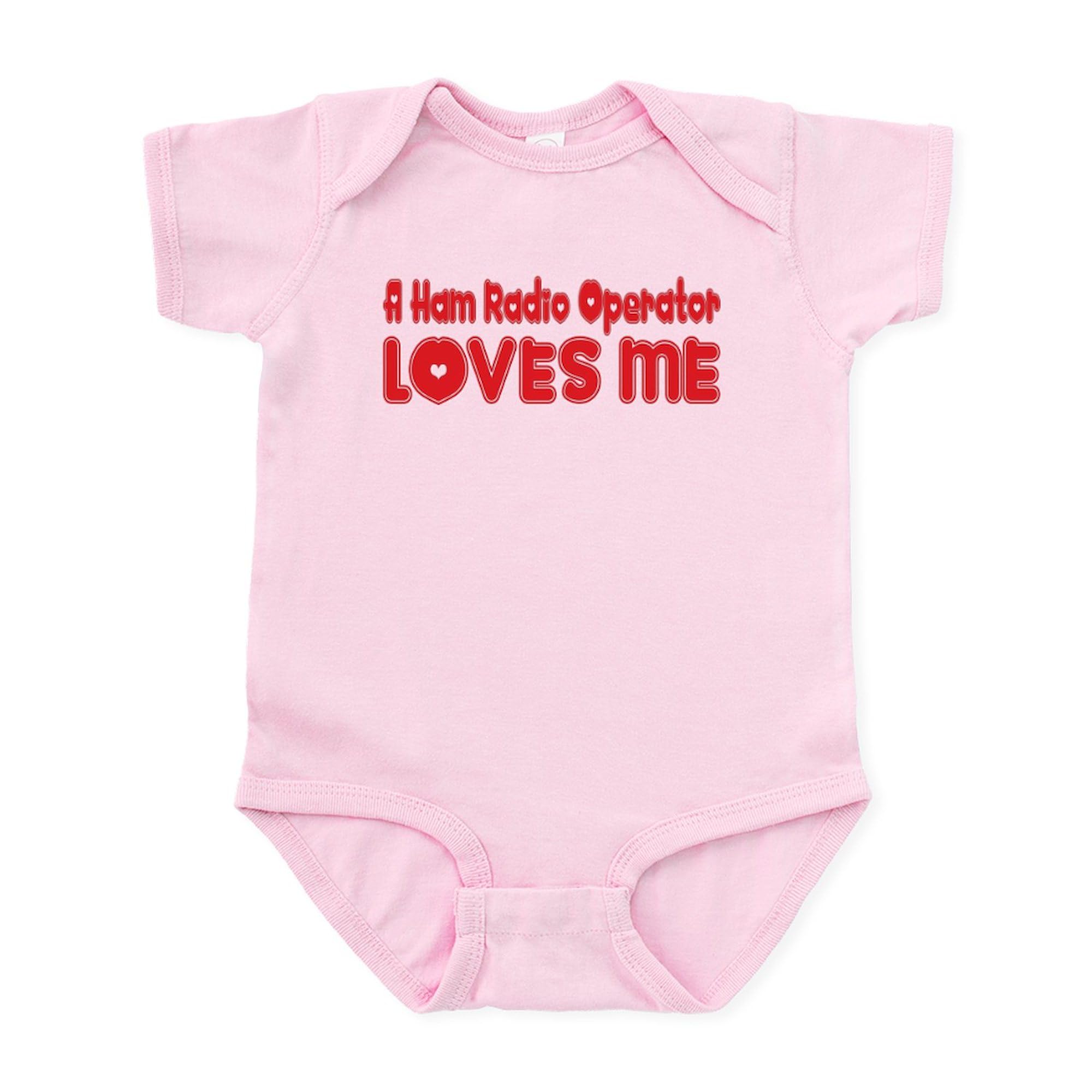 CafePress Ham Radio Operator Loves Me Baby Bodysuit - Cute Infant Romper for Newborns & Toddlers - Perfect for Family Events, Radio Enthusiast Gifts & Photo Shoots