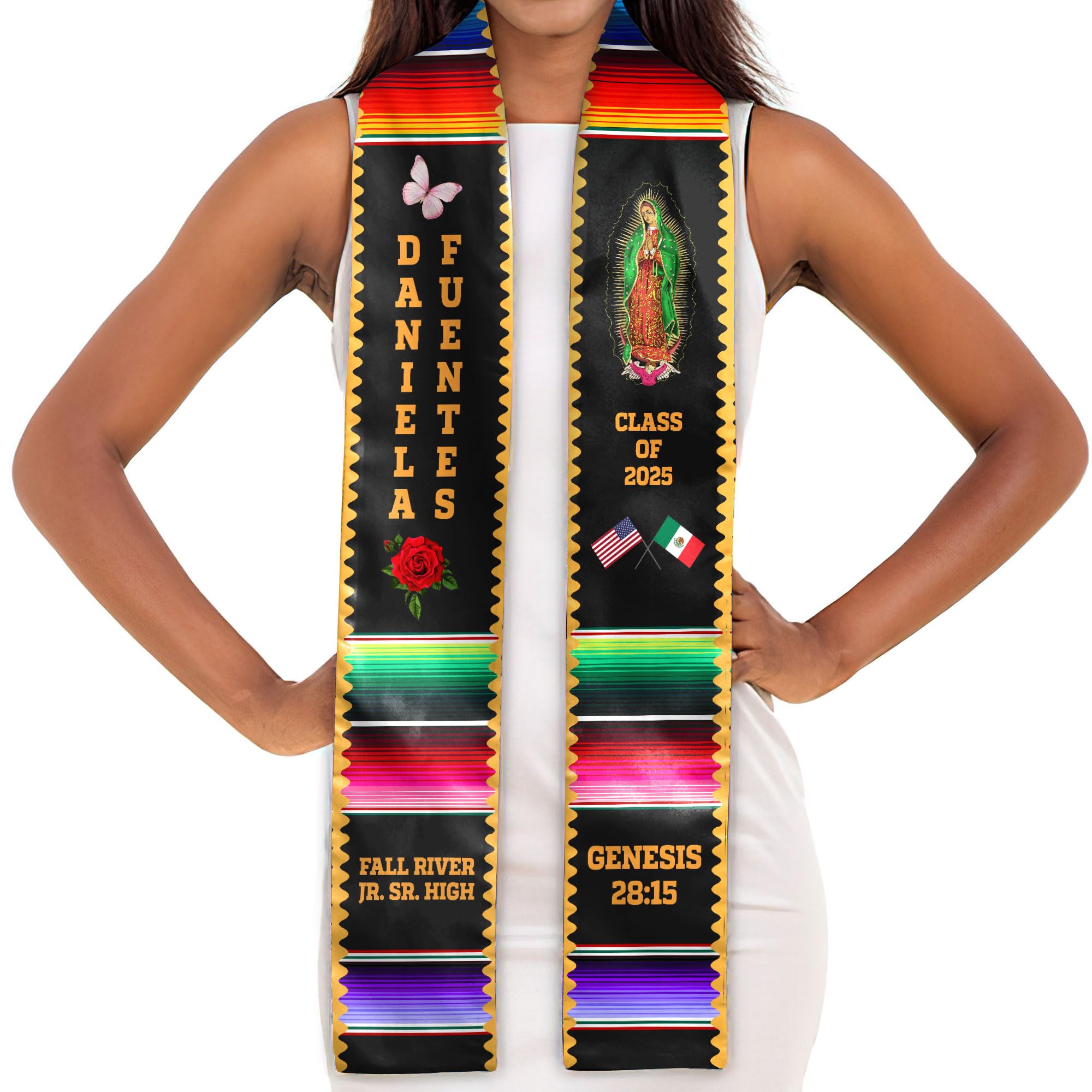 Custom Mexican Graduation Sash - 72