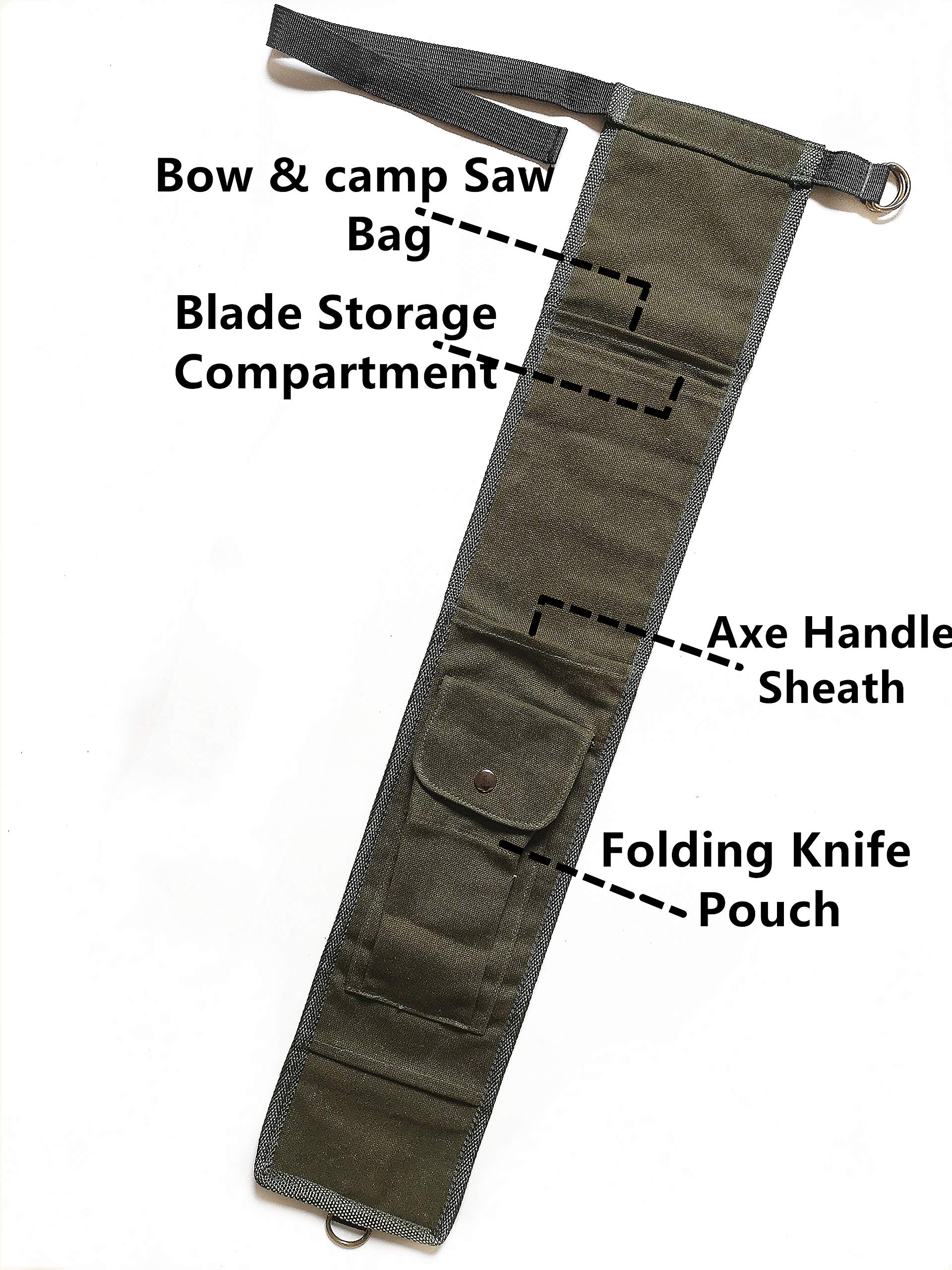 TIPU Axe and Saw Sling - Durable Canvas Sheath for BOREAL21 Folding Bow Saw, Agawa Saw & Bucksaw - Perfect for Camping, Hiking, and Outdoor Woodcutting Adventures