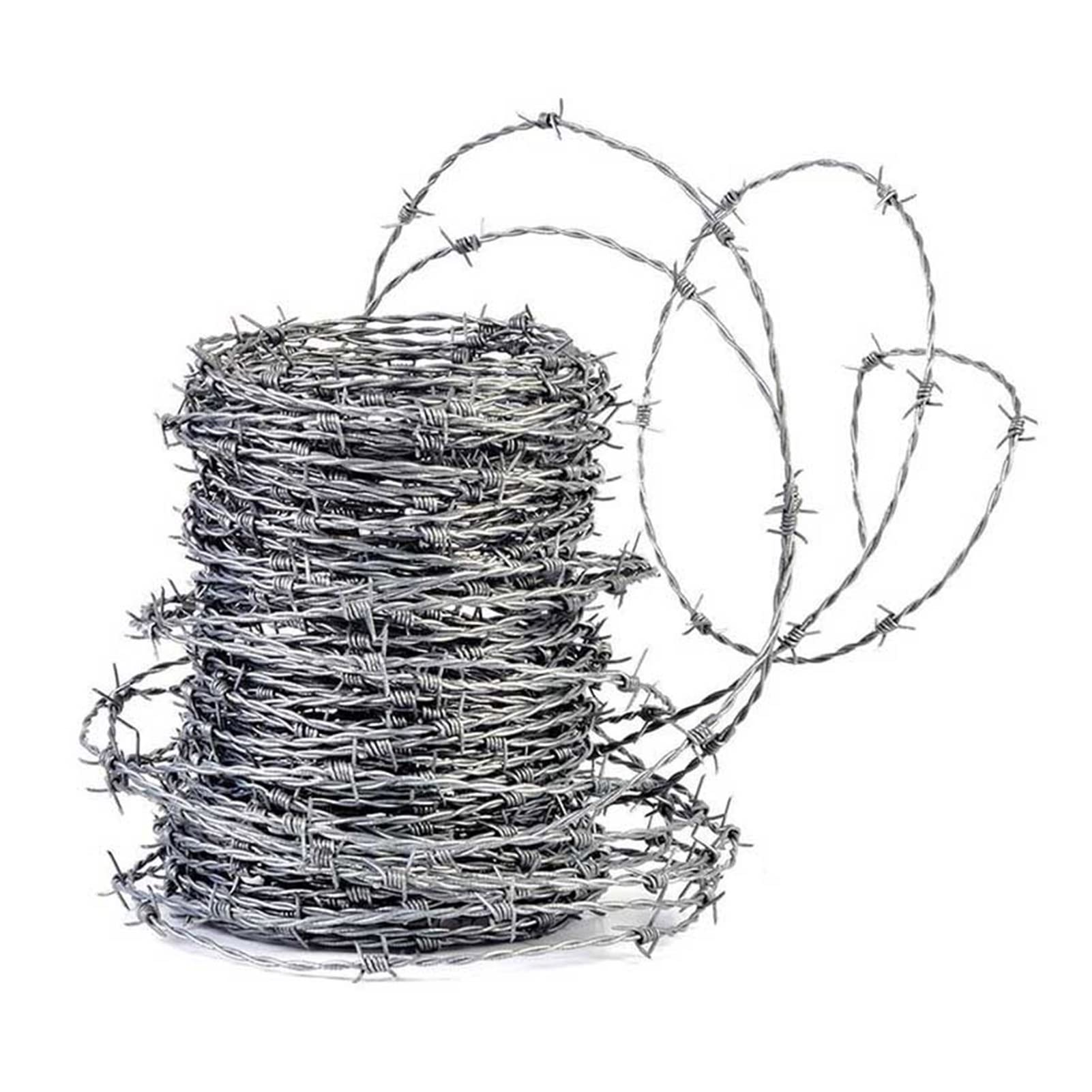 1.8mm Steel Wire Barbed Fence - 200M Anti-Climbing Security Mesh with Thorns | Durable Anti-Theft Barrier for Property Protection, Farm Security & Perimeter Defense