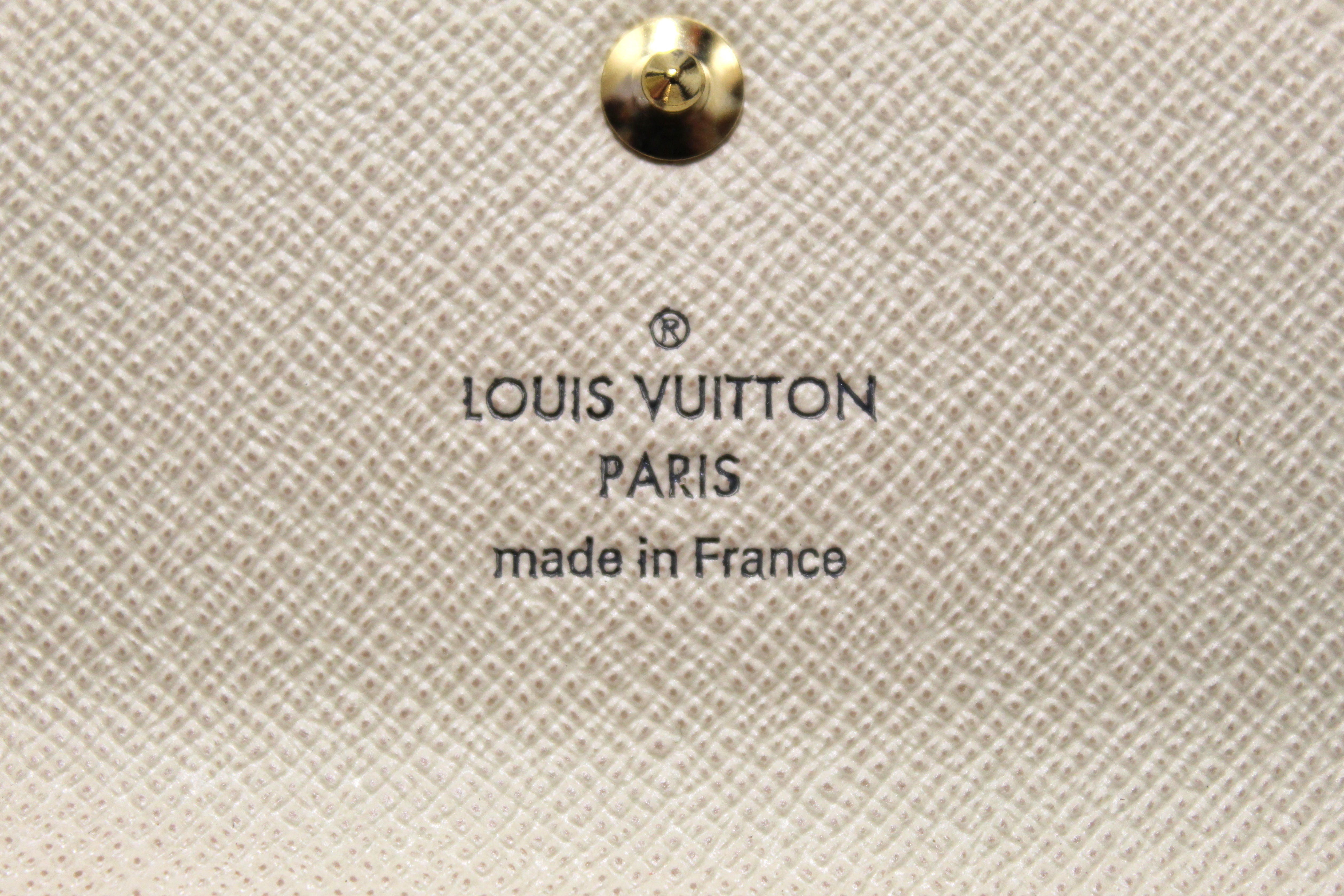 Authentic Louis Vuitton Damier Azur Canvas 5 Key Holder - Luxury Key Organizer for Women & Men - Perfect for Home, Office & Travel Accessories