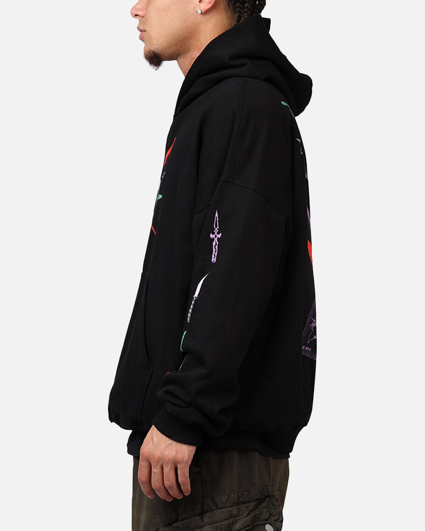 DC Batman The Joker Scars Premium Hoodie - Black Superhero Graphic Pullover for Men & Women | Perfect for Cosplay, Halloween & Comic Con