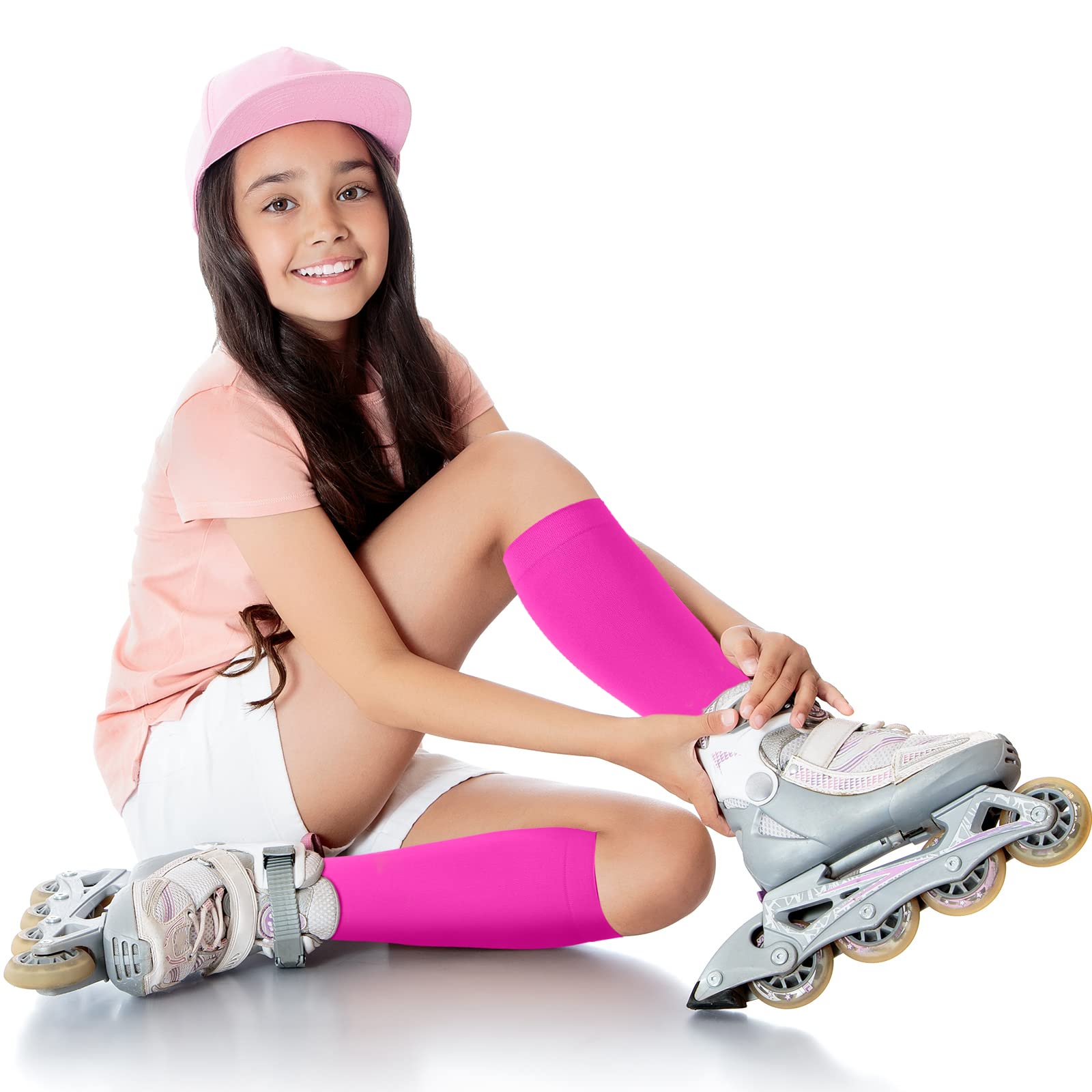 SATINIOR 3 Pairs Knee High Skating Socks for Women - Roller & Ice Skating