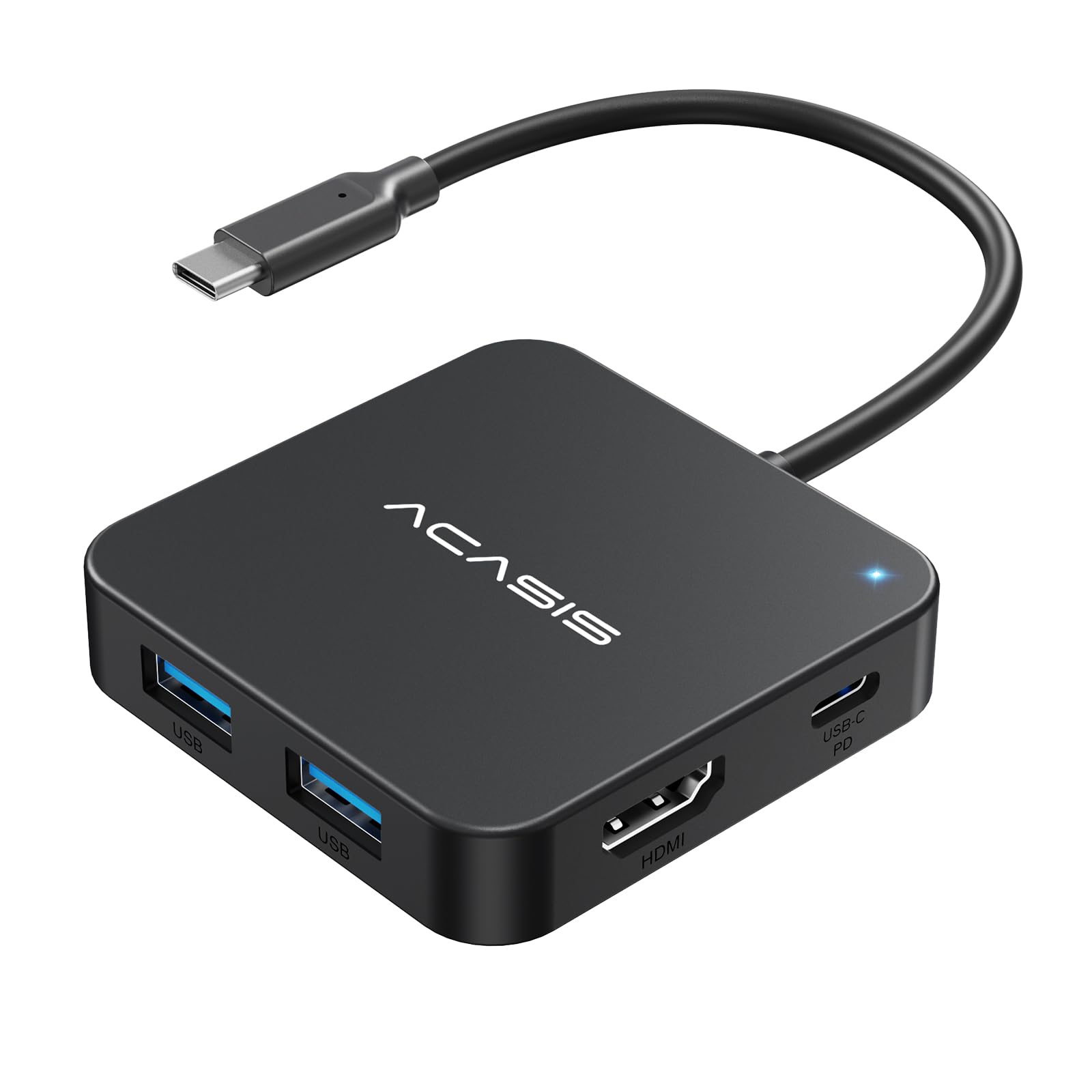 10Gbps USB C Hub with 4K 60Hz HDMI, 100W PD Charging - 4-Port USB 3.1 Adapter (3x USB-A + 1x USB-C) for MacBook Pro/Air, Dell XPS, Lenovo, Microsoft Surface, iPad Pro - Perfect for Home Office, Remote Work & Travel (Space Gray)