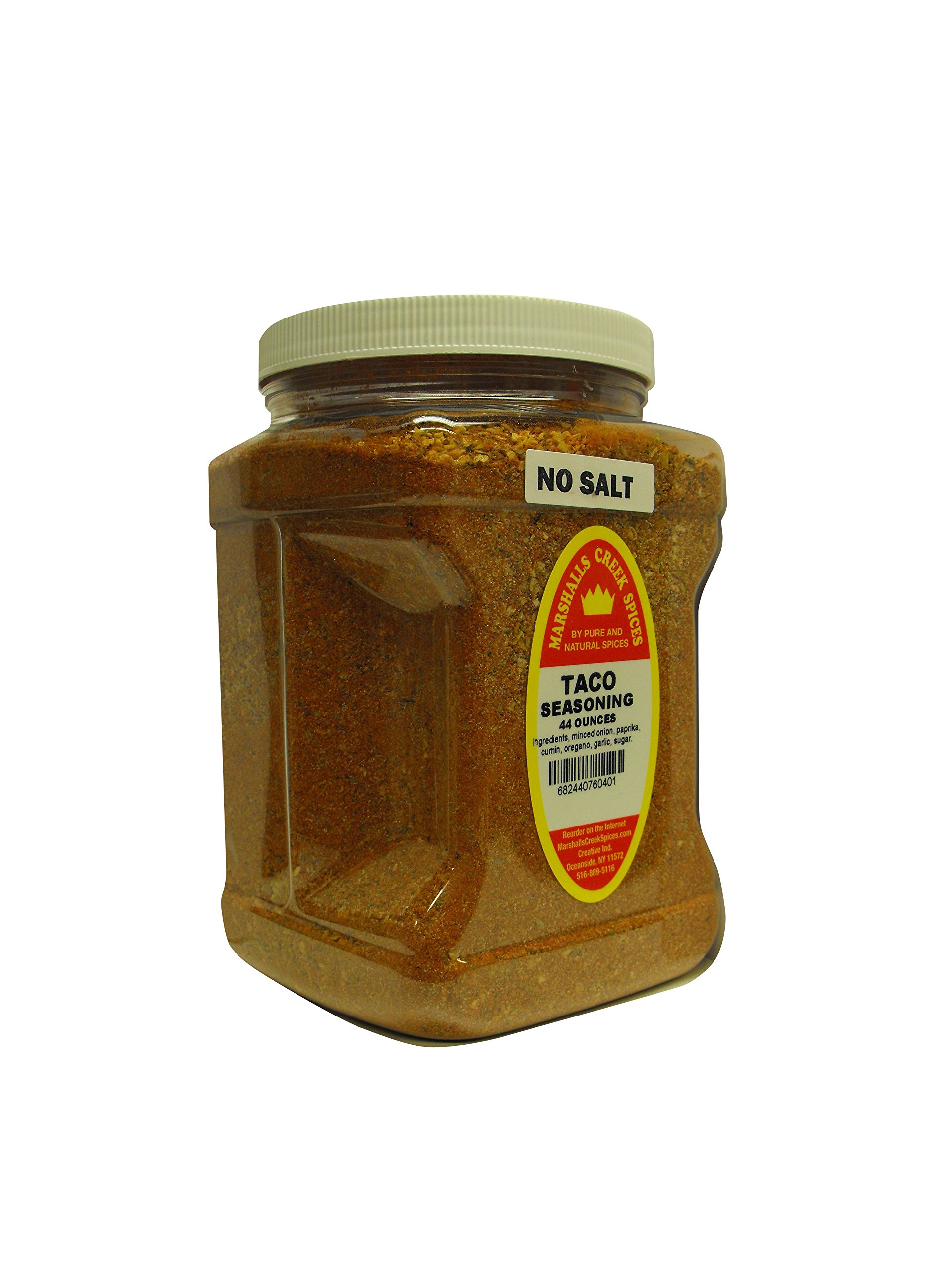 Family Size Marshalls Creek Kosher Spices (ST24) Taco Seasoning No Salt Added - 44oz Bulk Spice Blend for Tacos, Fajitas & Mexican Dishes | Restaurant Quality & Home Cooking