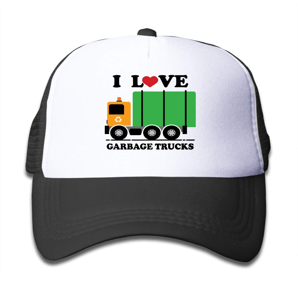 Waldeal Boys' I Love Garbage Trucks Hat - Adjustable Mesh Trucker Cap for Kids - Perfect Birthday Gift for Truck Lovers - Great for Outdoor Play, Parties & Pretend Driving