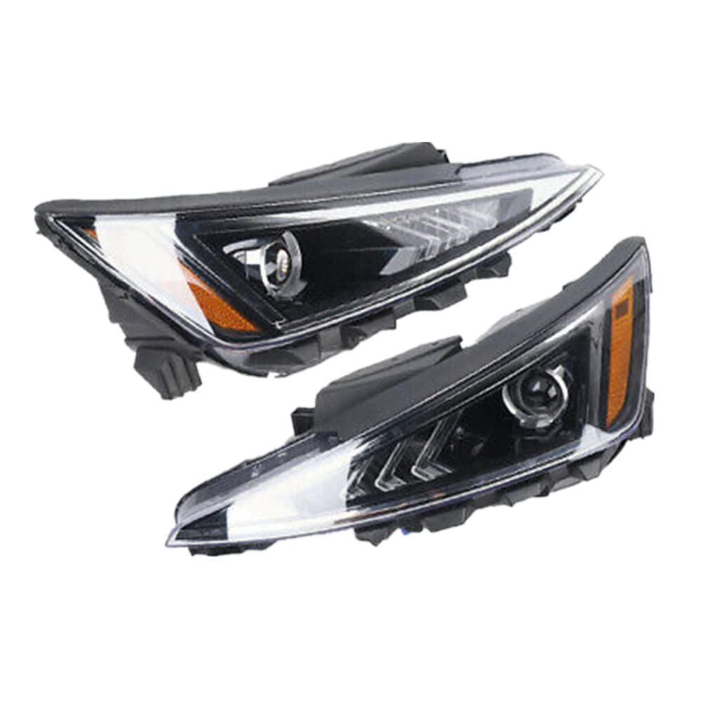 2019-2020 Hyundai Elantra Headlight Assembly Set - Driver & Passenger Side (Left+Right) Replacement Parts - Perfect for Night Driving & Foggy Conditions