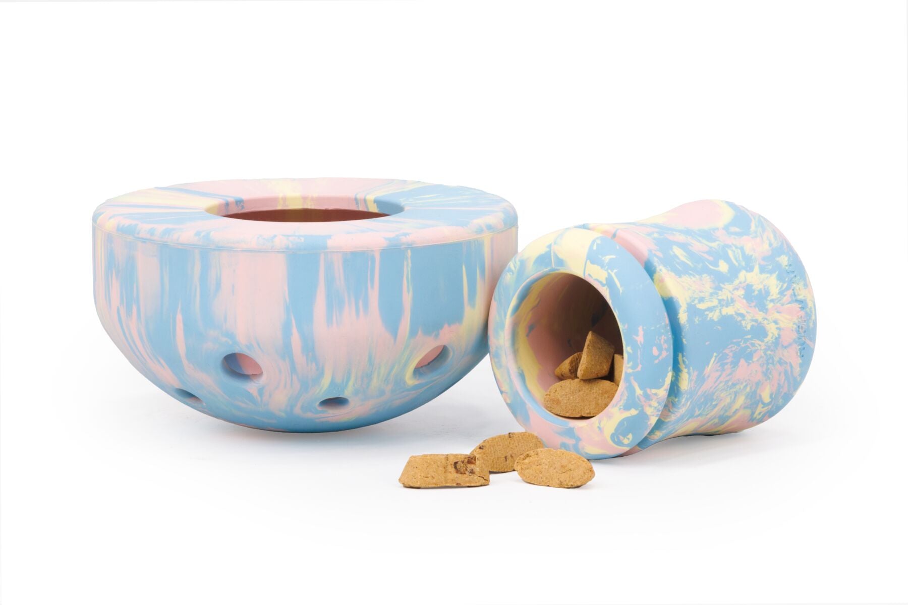 Porcini™ Dog Puzzle Toy with Treat Dispenser - Enriching Blue Prism Chew Toy for Small & Large Dogs | Ruffwear® - Perfect for Indoor Play & Mental Stimulation