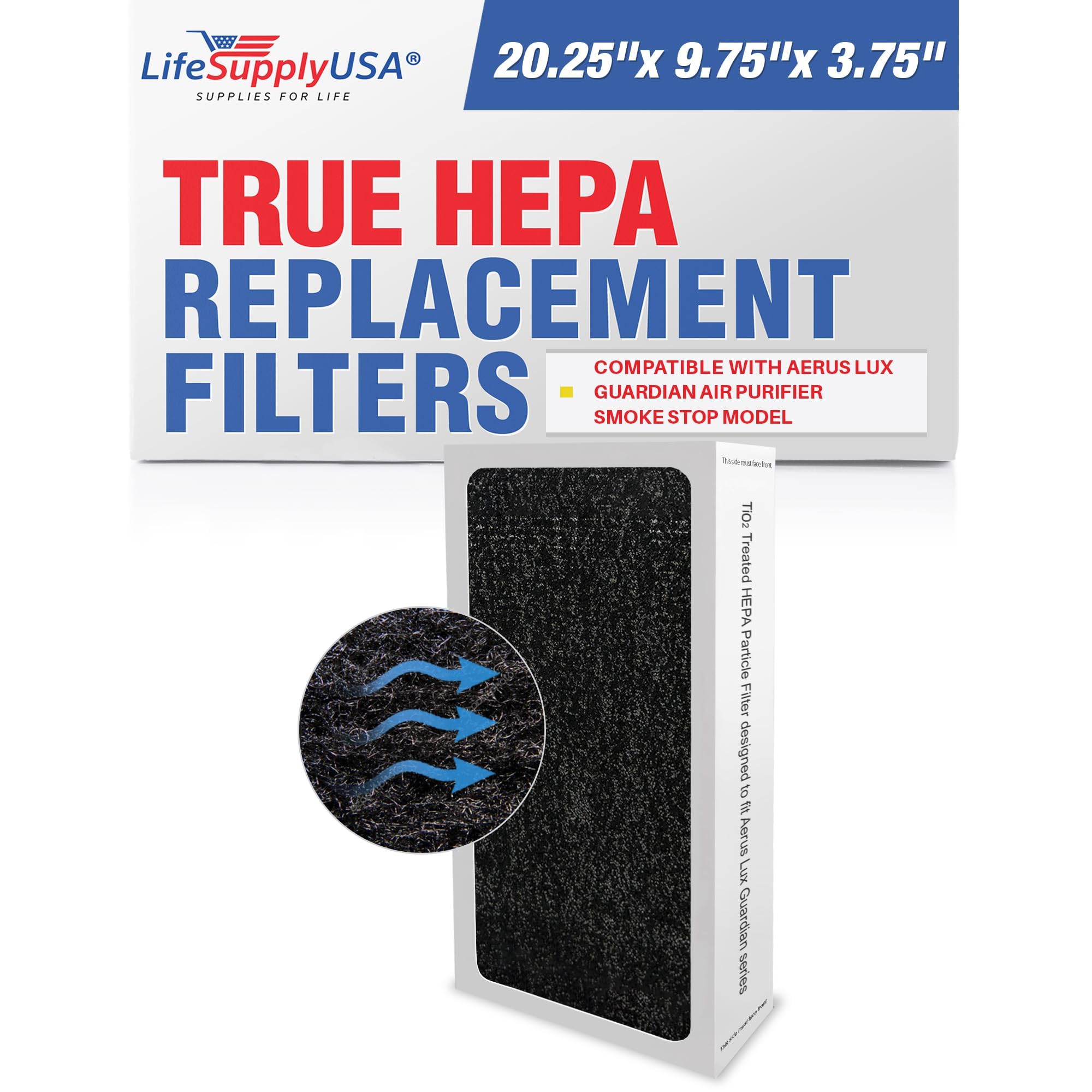 **Aerus Lux Guardian Air Purifier Replacement Particle Filter - Compatible with SmokeStop & SmokeStop Models | Eliminates Smoke, Dust & Allergens for Cleaner Indoor Air**    *(Use in homes, offices, or bedrooms to improve air quality and reduce allergies.)*