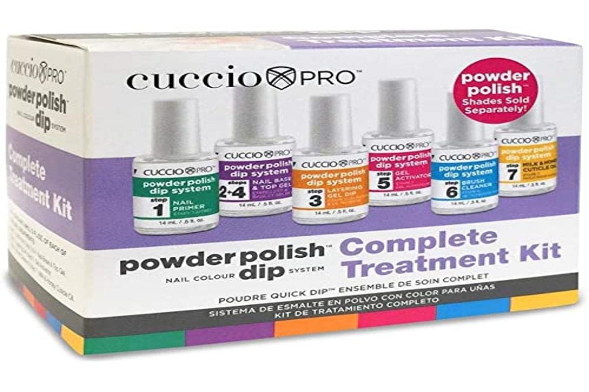 Cuccio Powder Polish Nail Dip System Kit - Complete Professional Manicure & Pedicure Set for Salon & Home Use - Long Lasting Gel Nail Colors with Easy Application (Perfect for Parties, Weddings & Special Occasions)