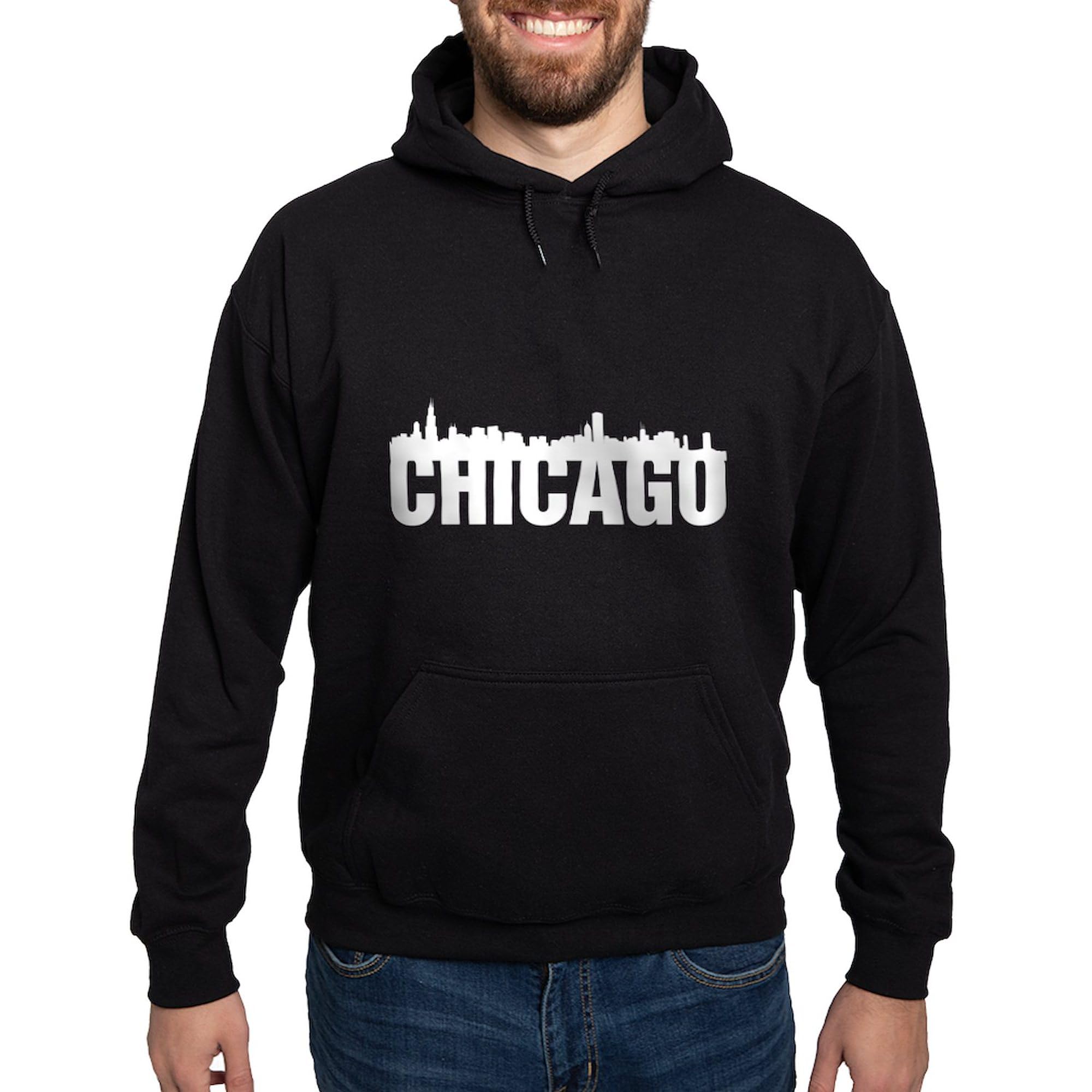 Chicago Hoodie for Men - Dark Regular Fit Pullover Sweatshirt | Warm & Comfortable for Casual Wear, Outdoor Activities, and Sports Fans