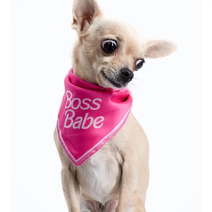 Boss Babe Dog Bandana - Stylish Pet Bandana for Small & Large Dogs - Perfect for Dog Birthday Parties, Photo Shoots & Daily Walks