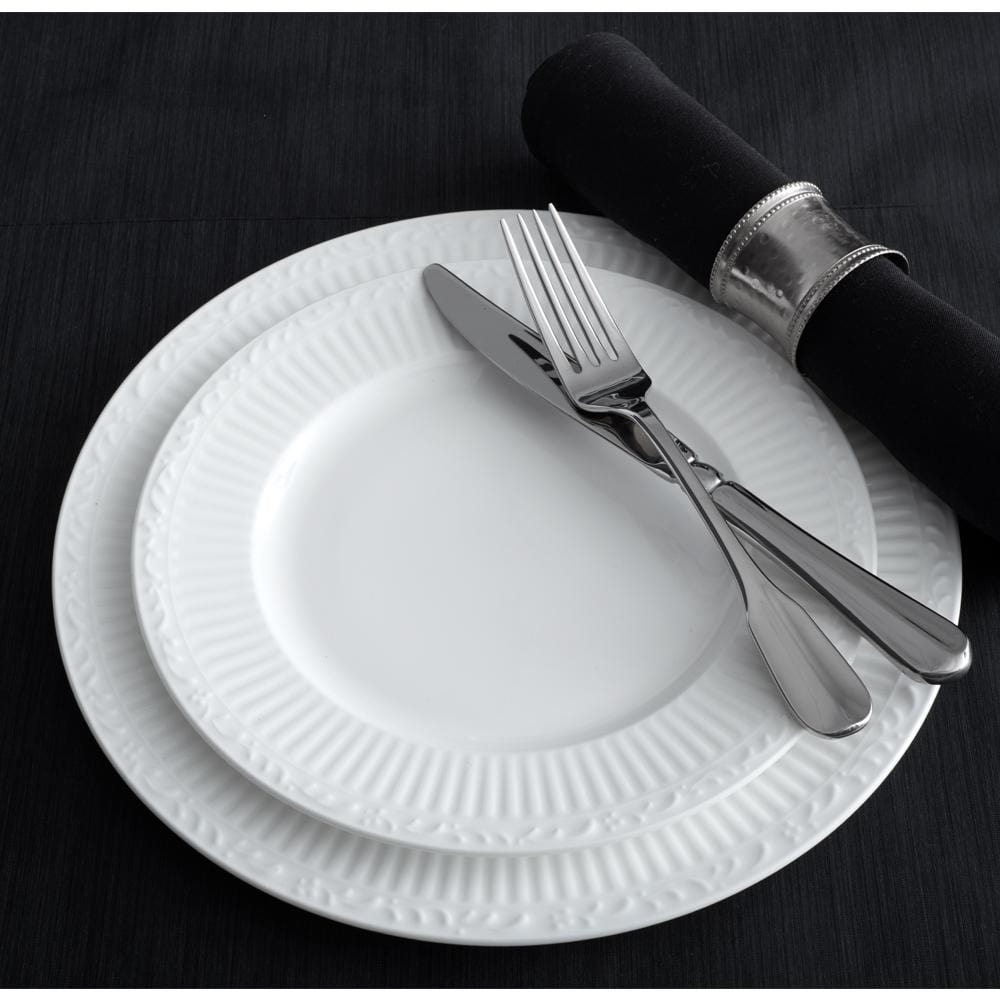 Premium White Bone China Dinner Plates - Elegant Fine Porcelain Tableware for Formal Dining, Restaurants & Special Occasions